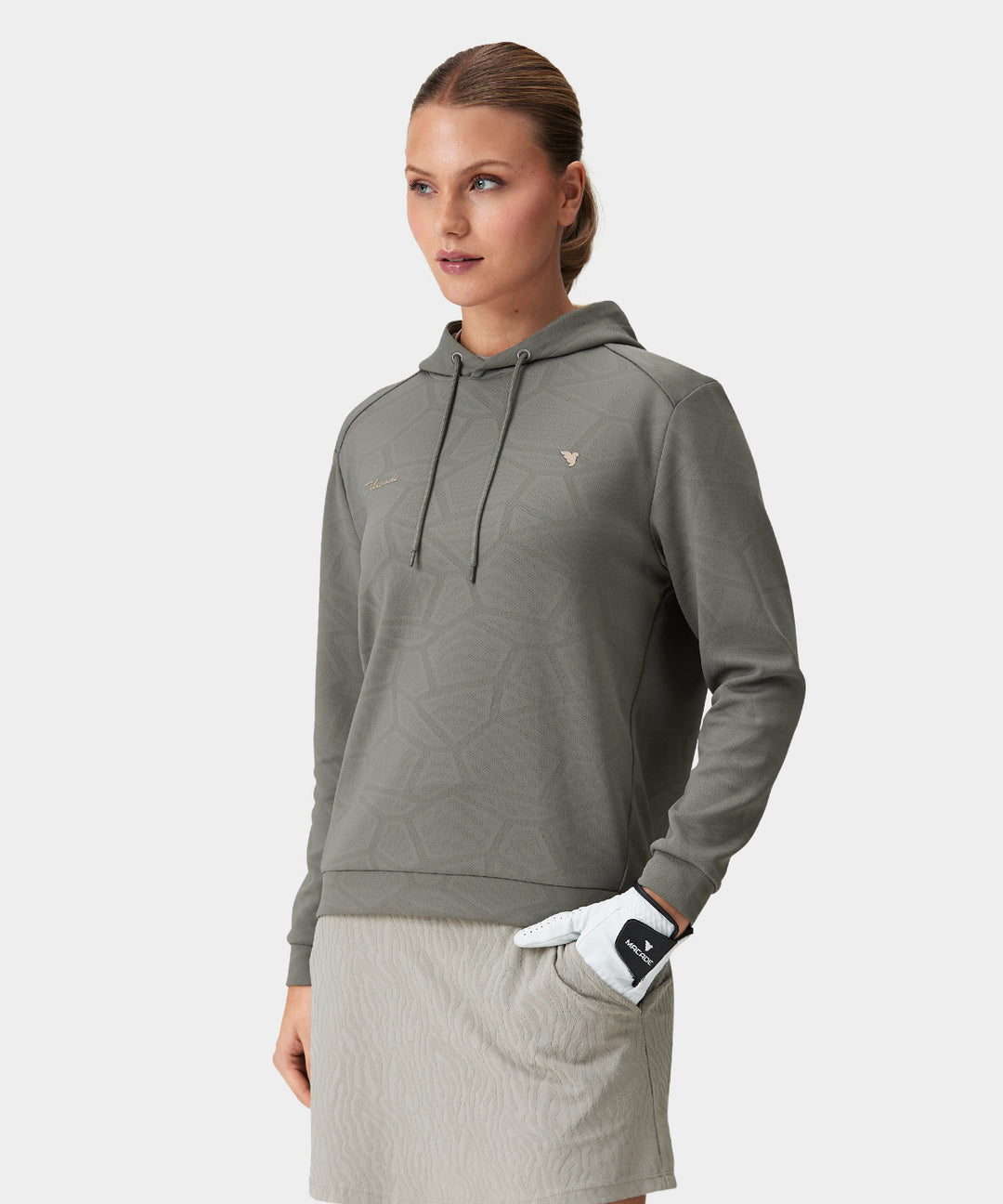 Olive Tech Cropped Hoodie Macade Golf