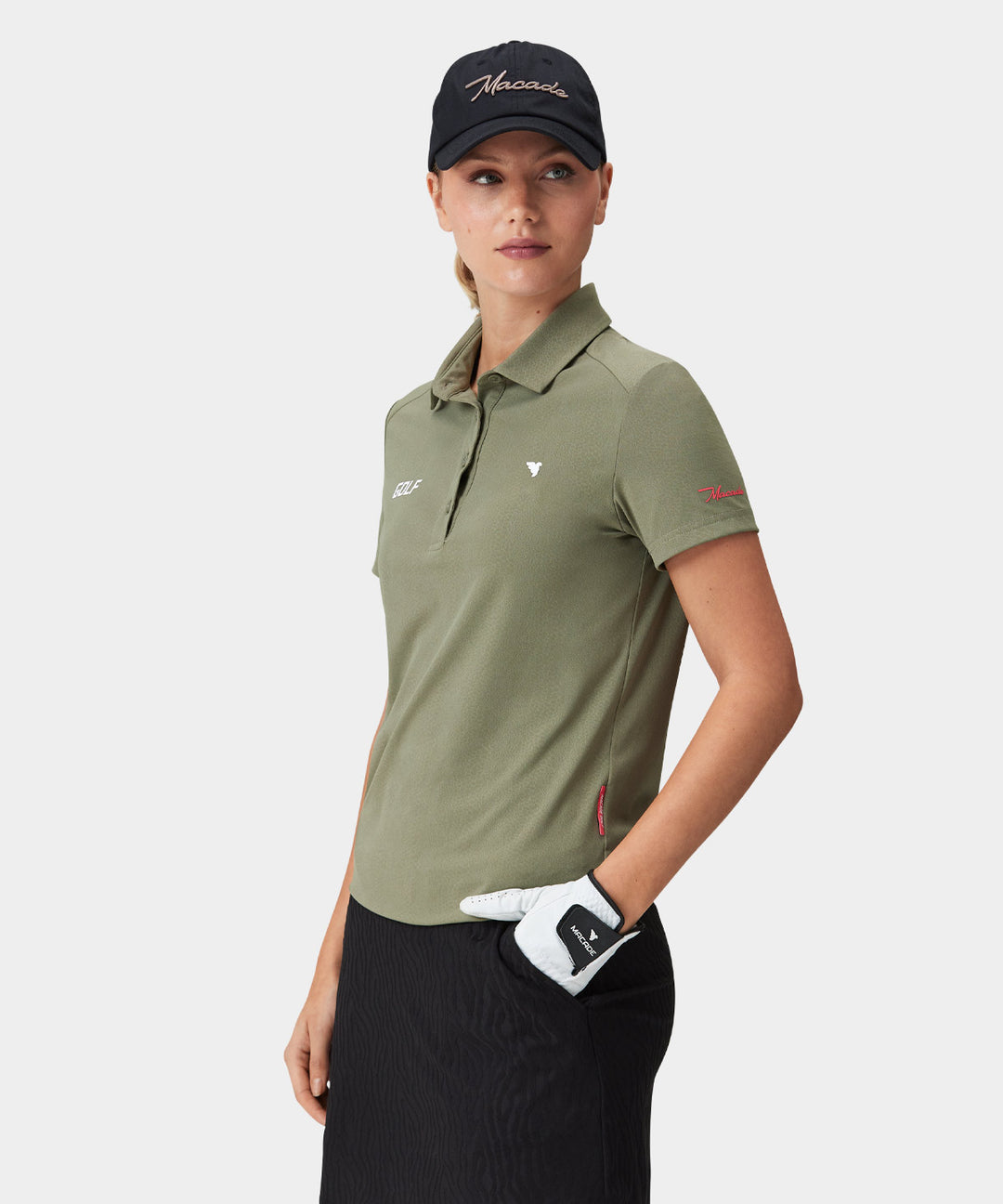 Gaia Olive Performance Shirt Macade Golf