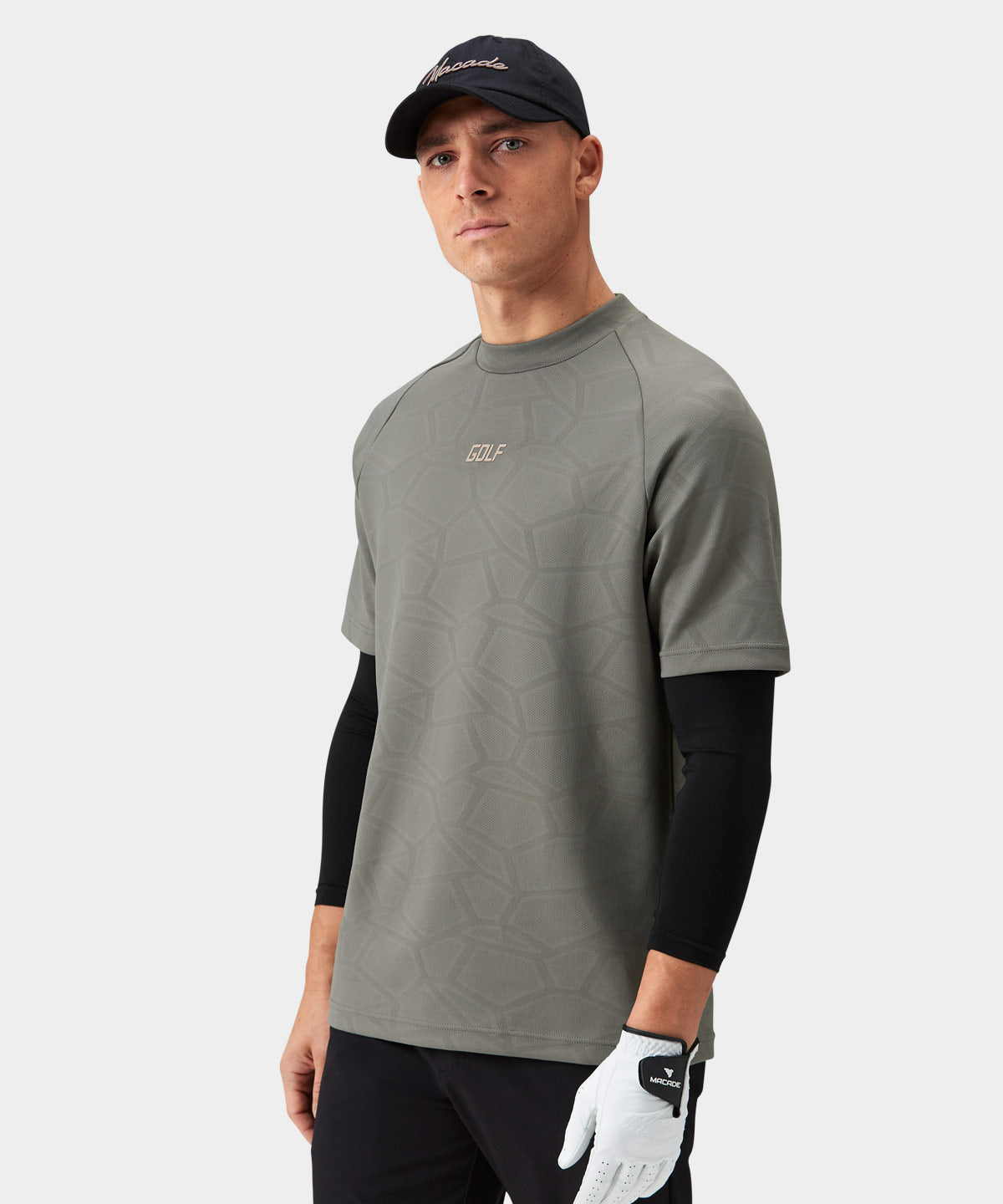 Olive Low Mock Tech Tee Macade Golf