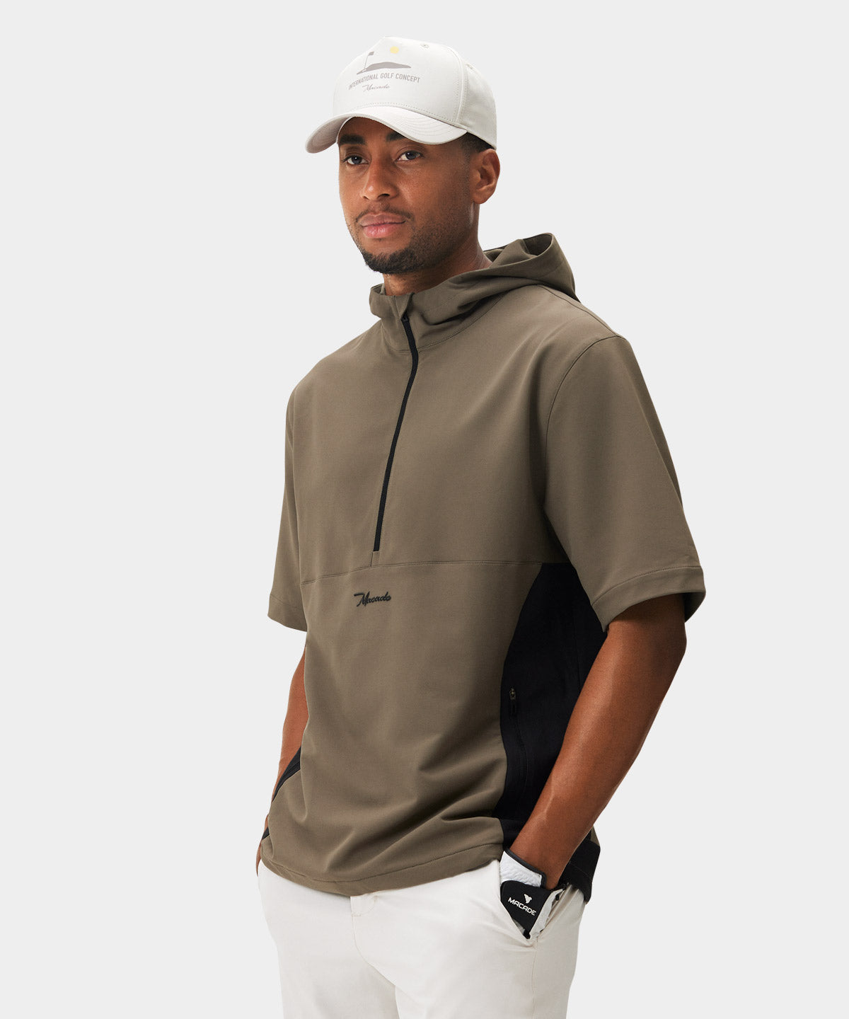 Storm Olive Green Wind Shirt Macade Golf