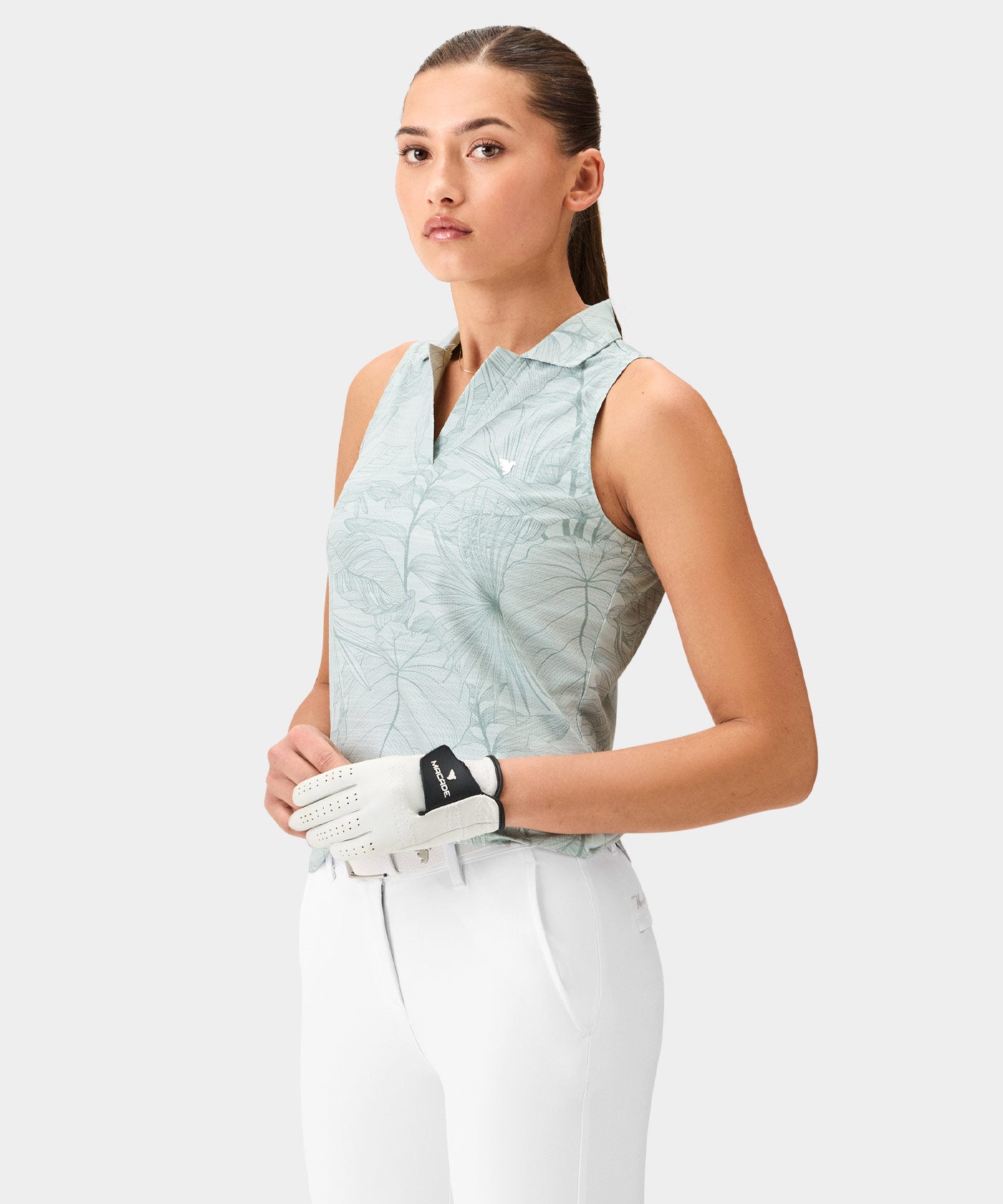 Paige Sleeveless Shirt - Green Palm