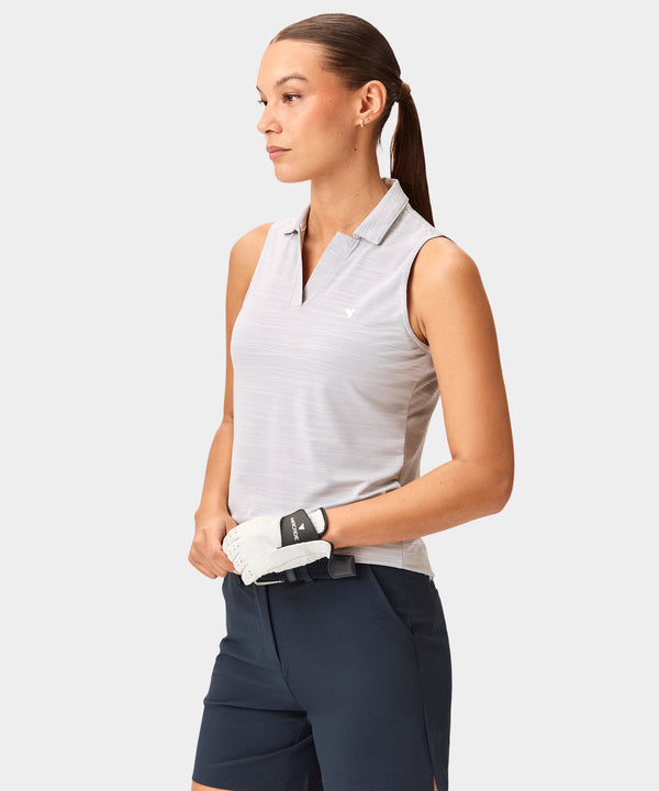 Paige Sleeveless Shirt - Light Grey