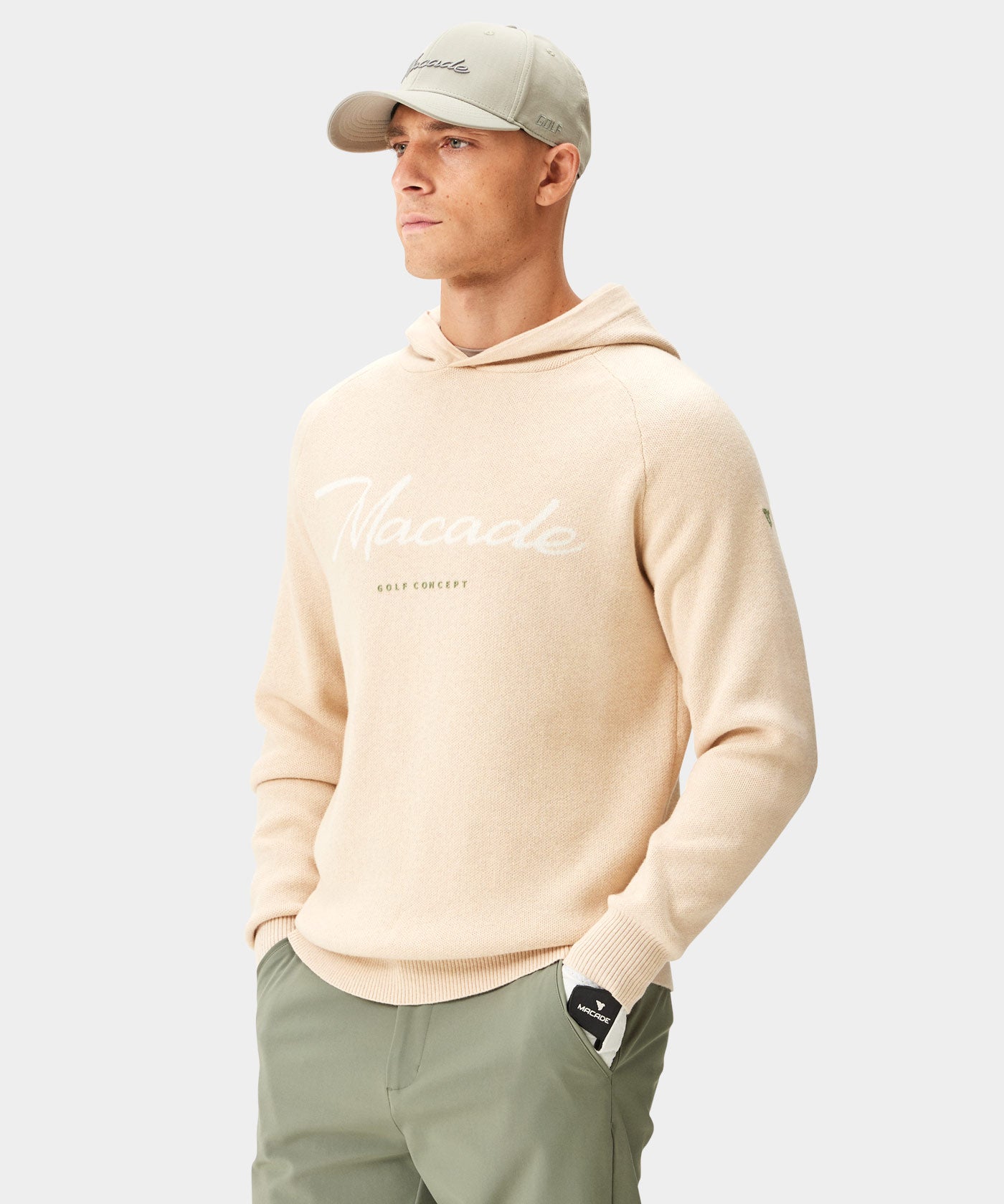 Sand Signature Knit Hoodie