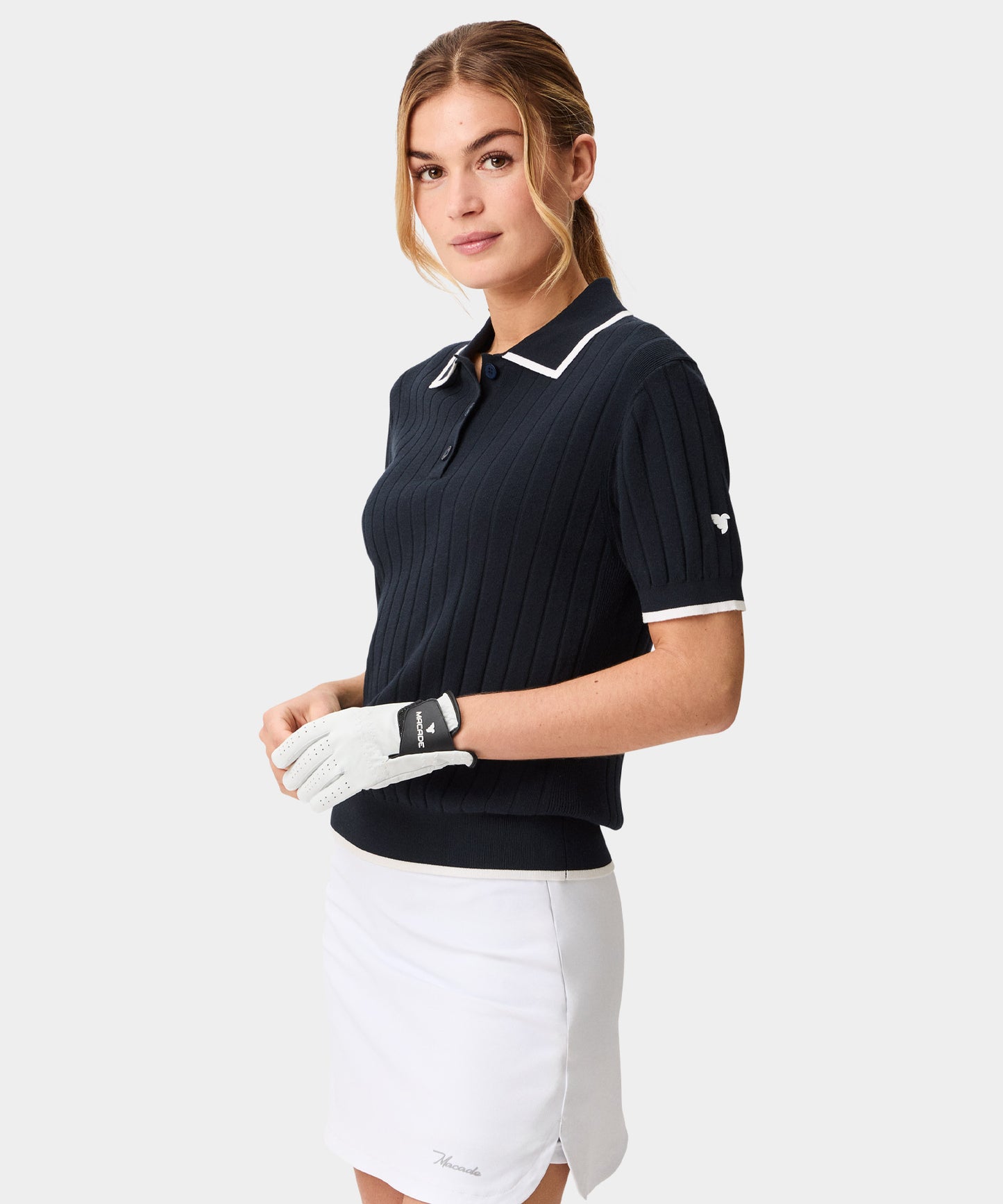 Skye Course Knit Polo - Navy