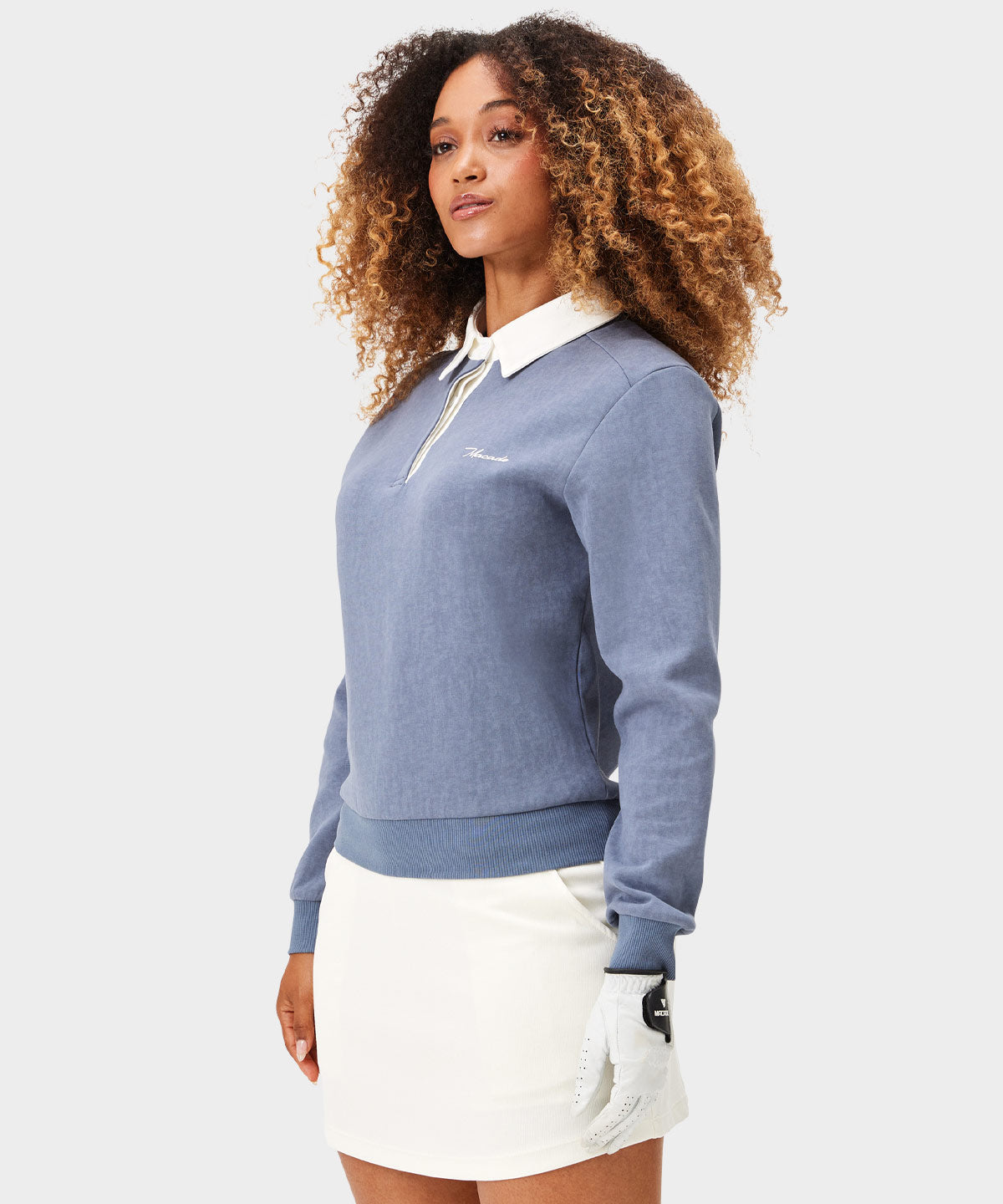 Racheal Stone Blue Longsleeve Shirt Macade Golf