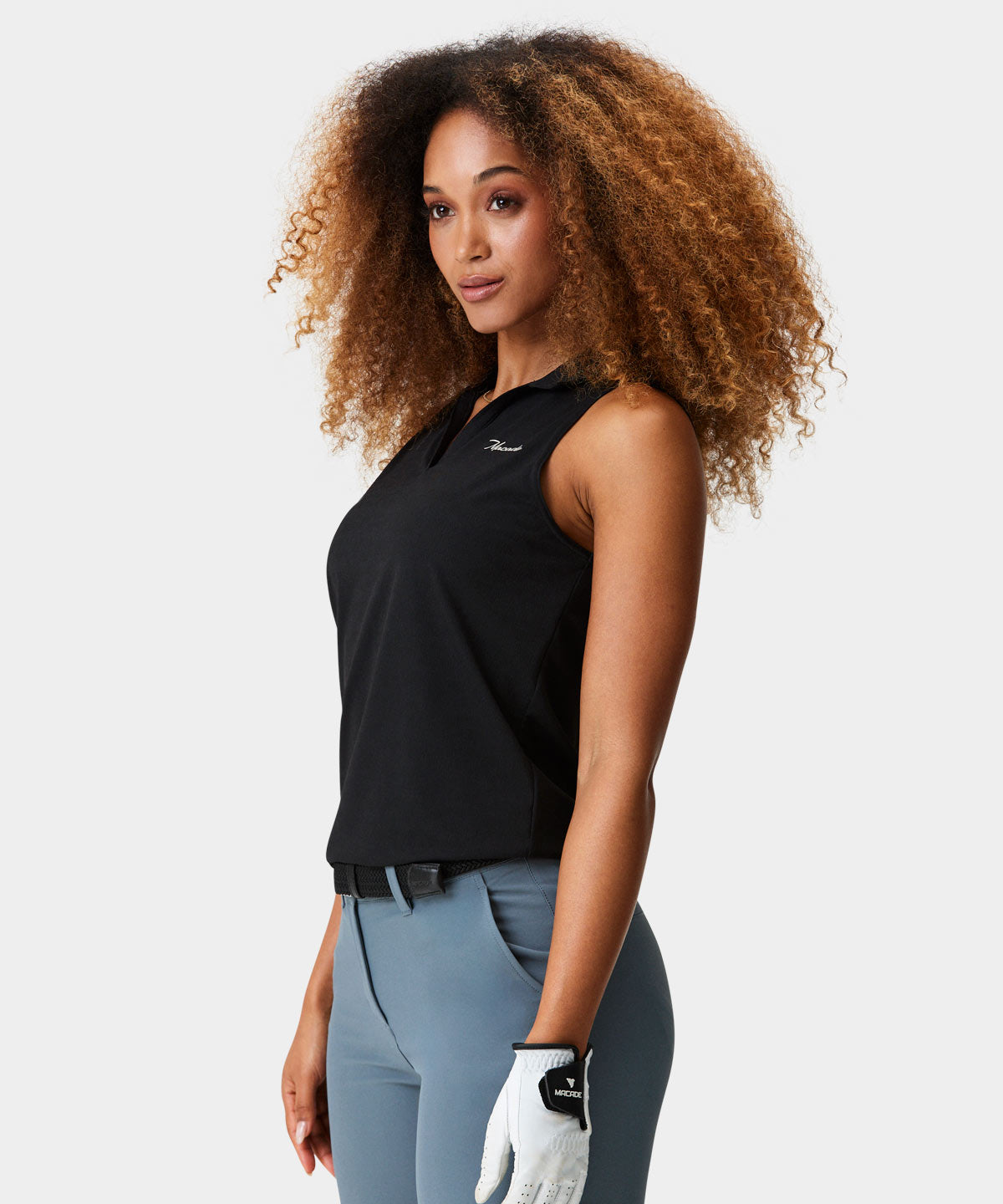 Taylor Black Sleeveless Shirt Macade Golf