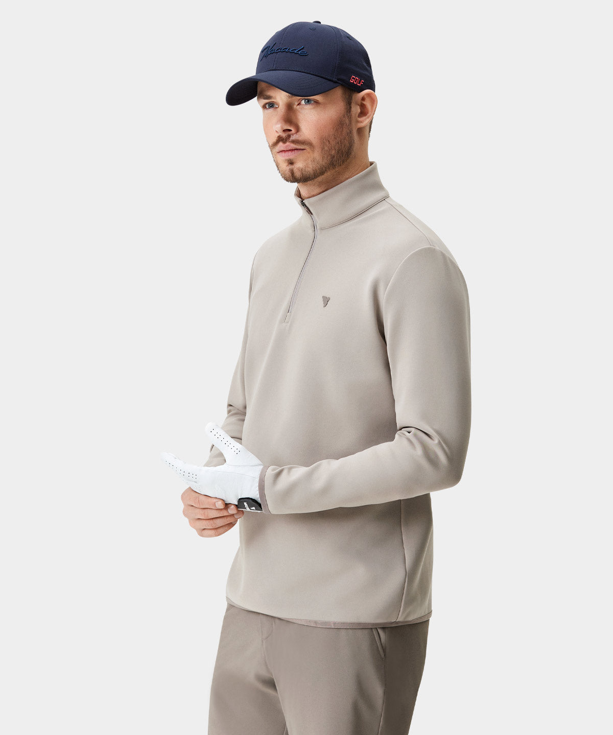 Taupe Therma Quarter Zip Macade Golf