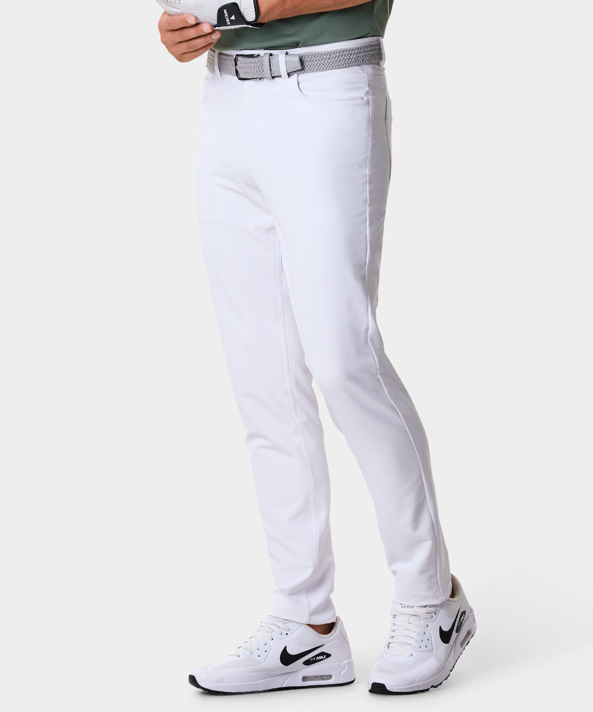 Travis White Stretch Trouser Macadegolf