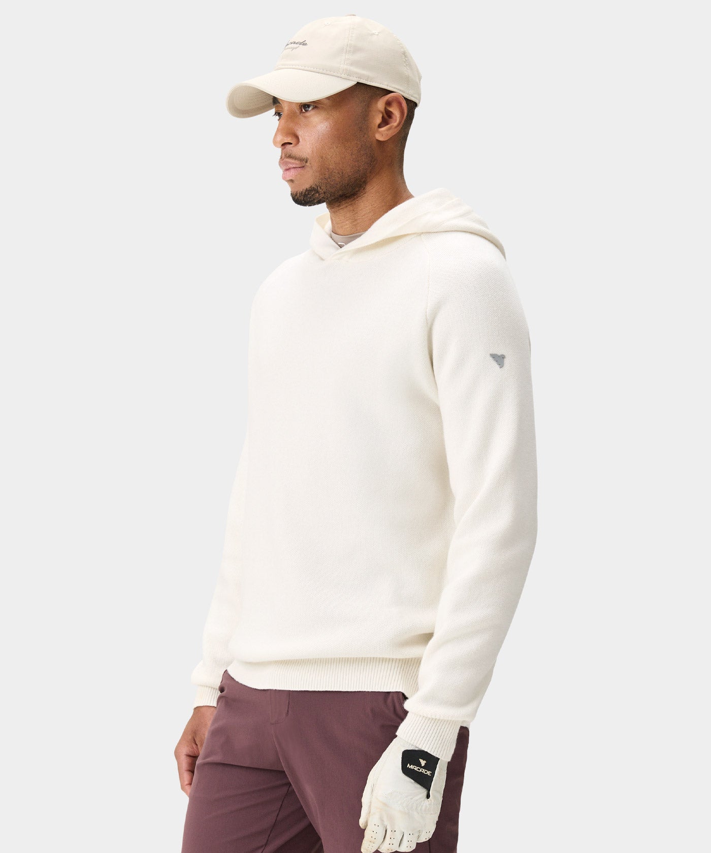 Cream Tech Knit Hoodie