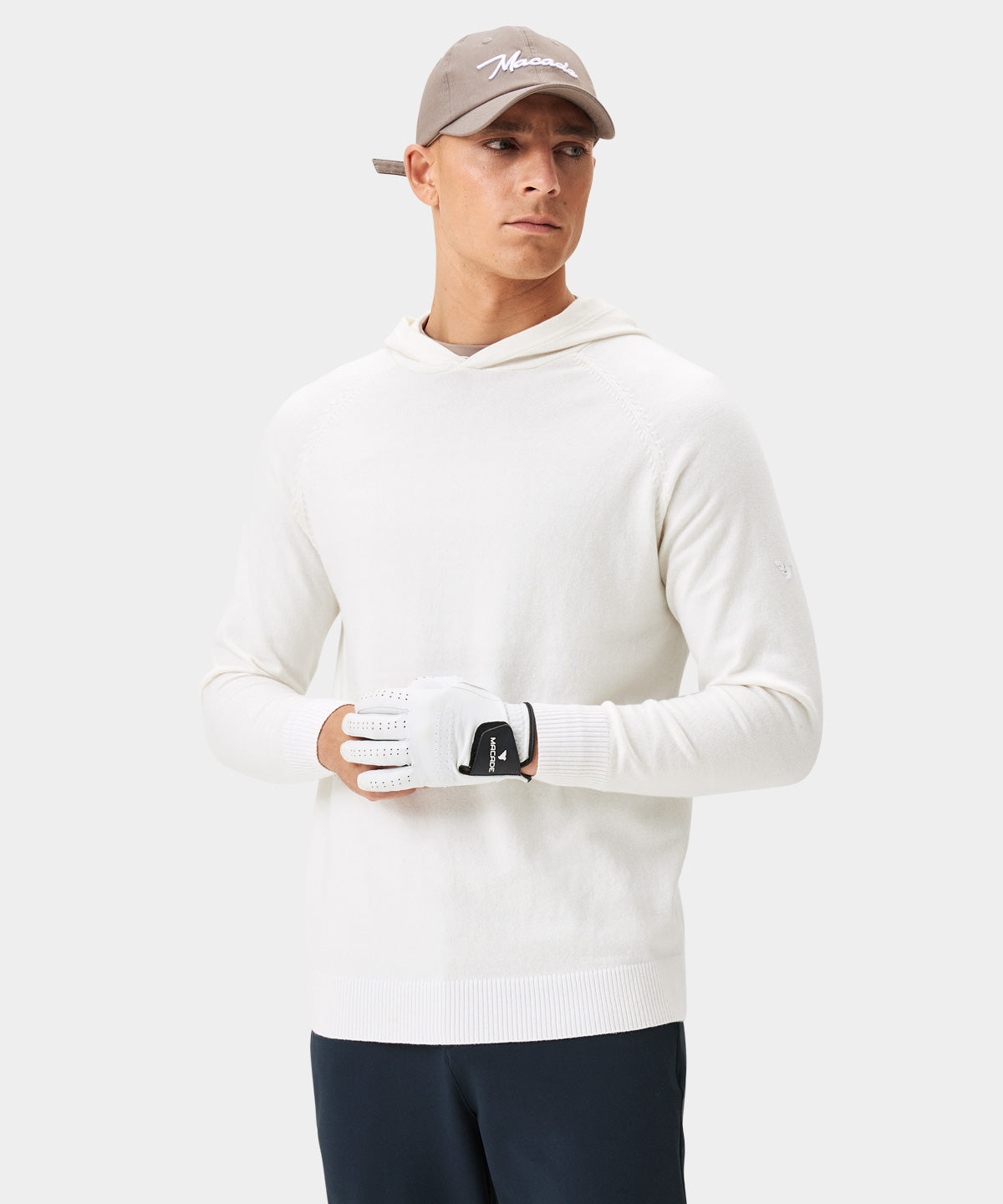 White Tech Knit Hoodie