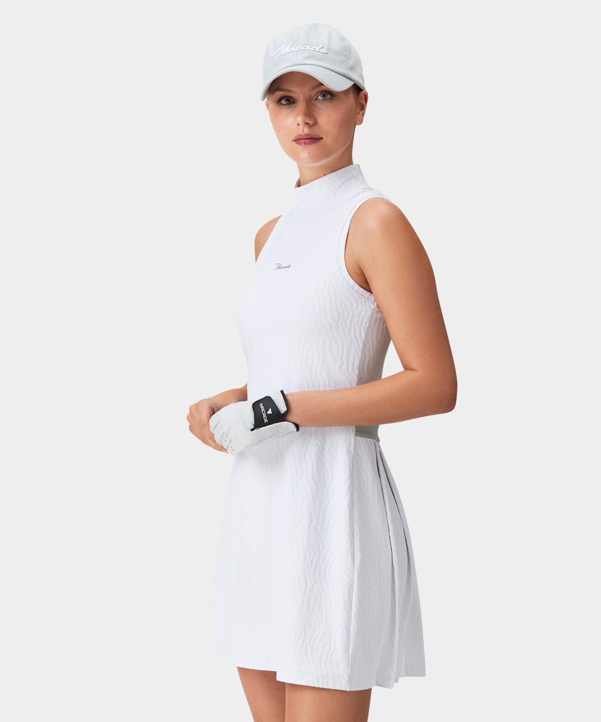Nola White Mock Neck Dress – Macade Golf