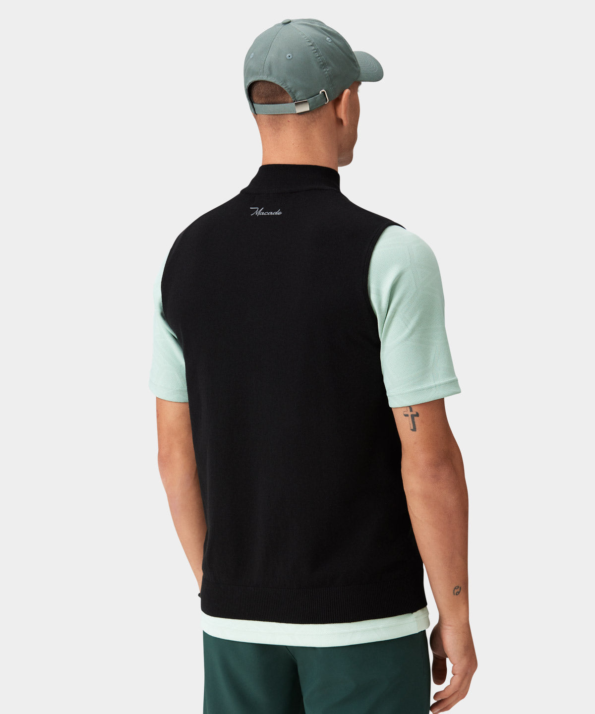 Black TX Knit Vest Macade Golf