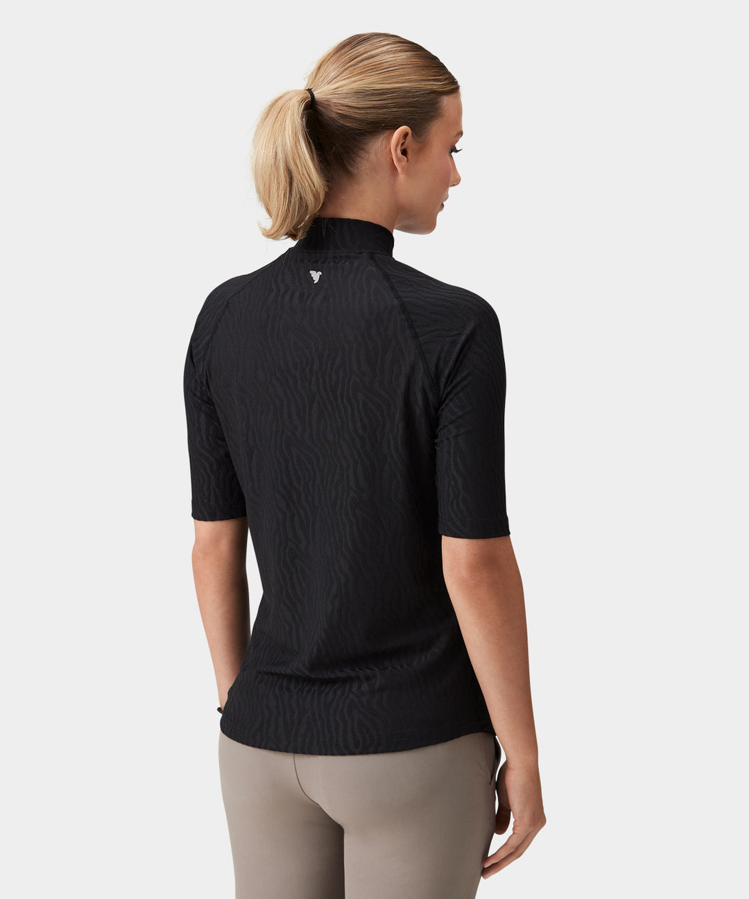 Zoe Black Mock Neck Shirt Macade Golf