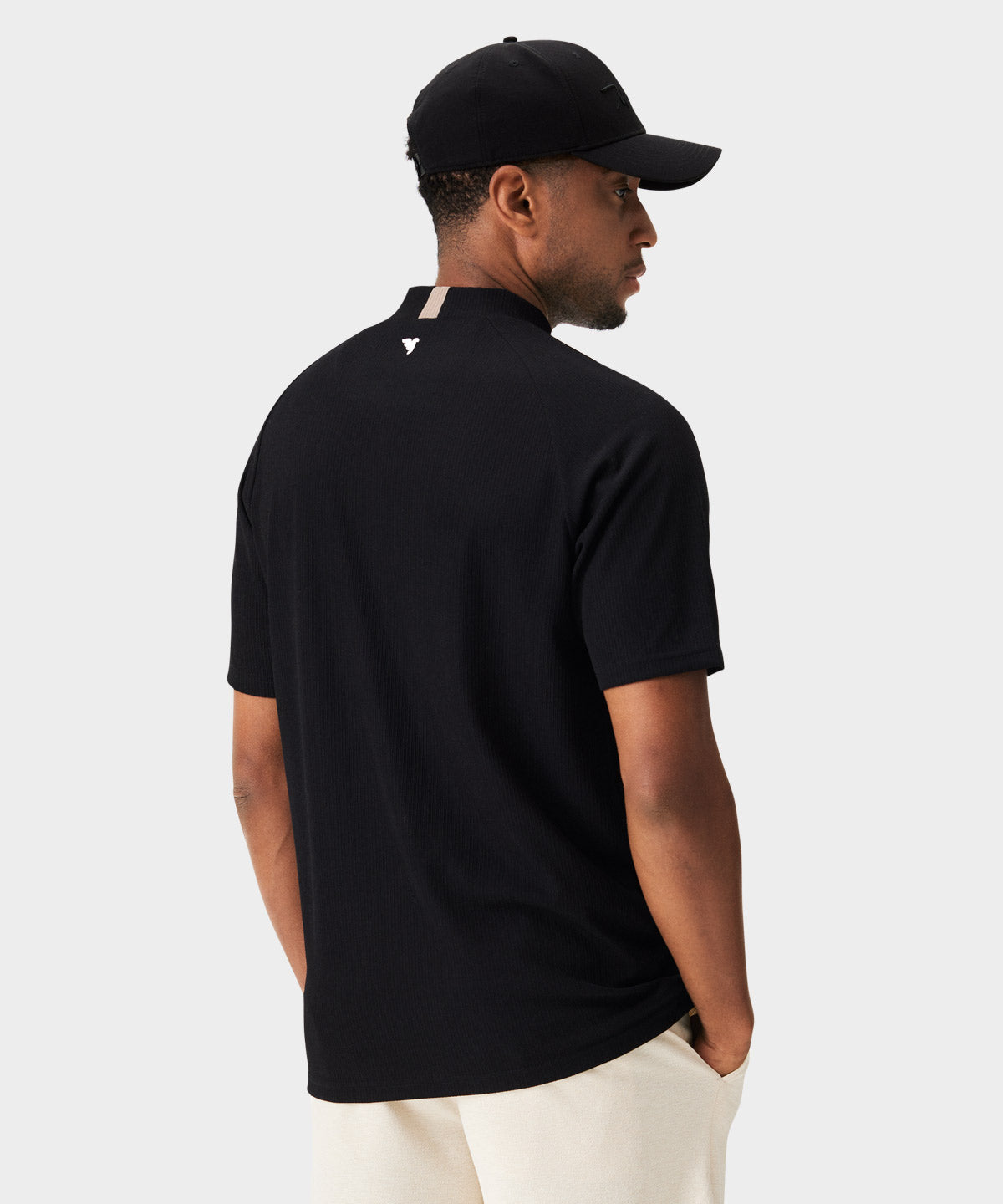 Tyler Black Mock Neck Tee Macade Golf