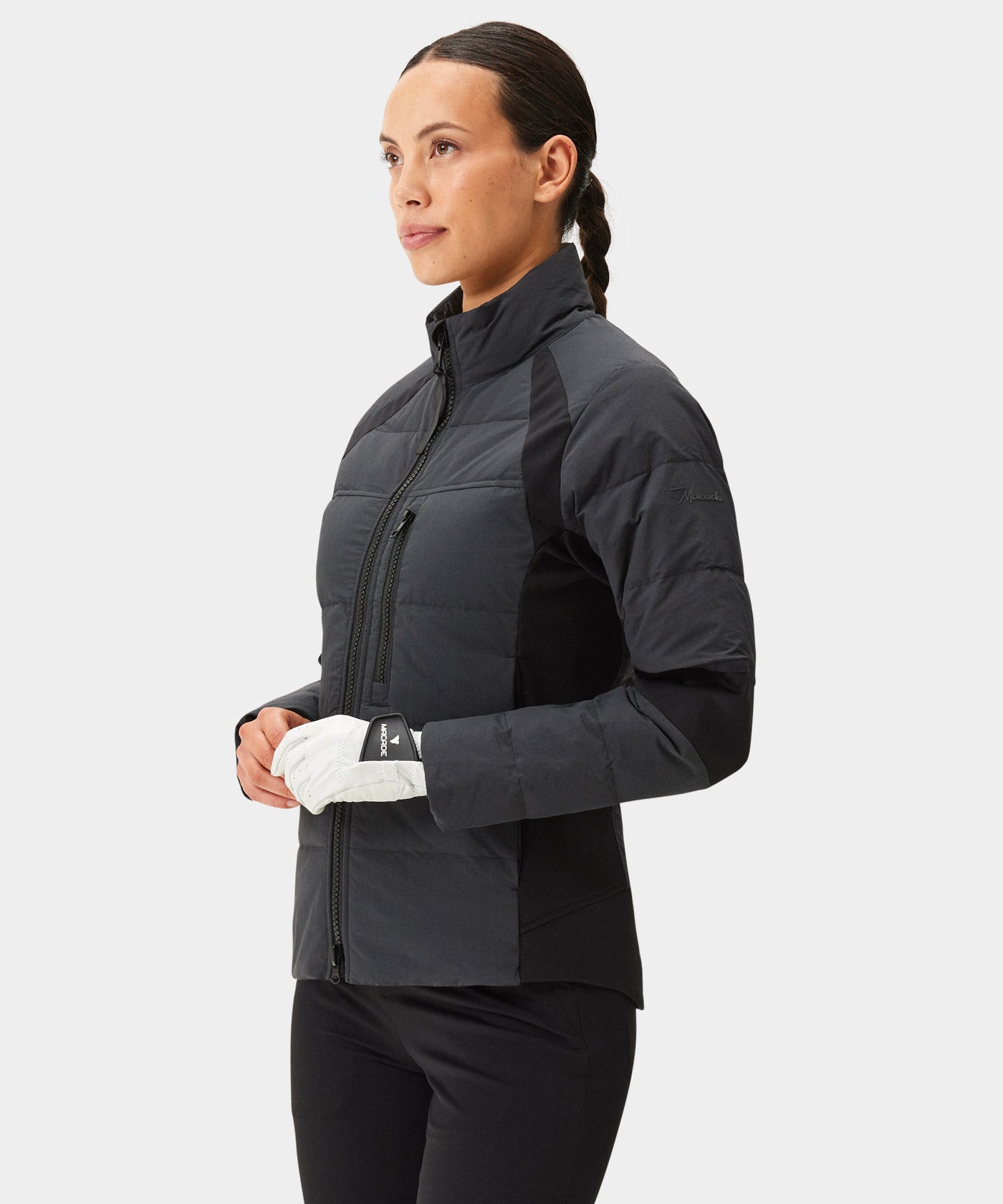Black Padded Core Tech Jacket