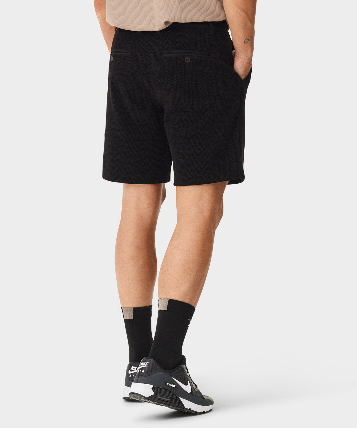 Ethan Black Pleated Shorts Macade Golf