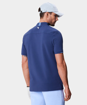 Heath Spruce Blue Mock Tee Macade Golf