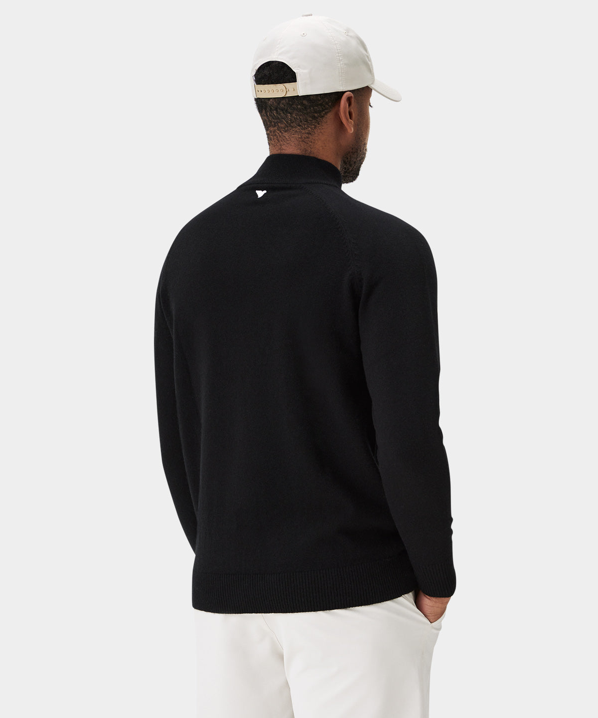 Bridge Black Merino Quarter Zip