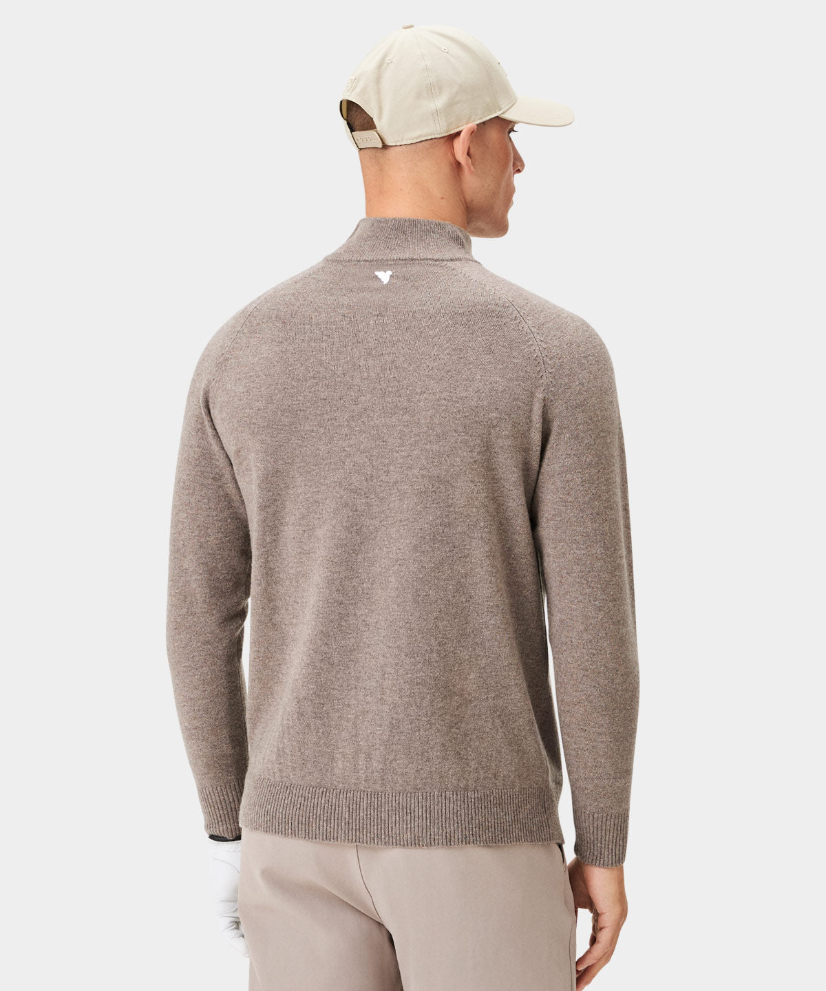 Bridge Brown Merino Quarter Zip