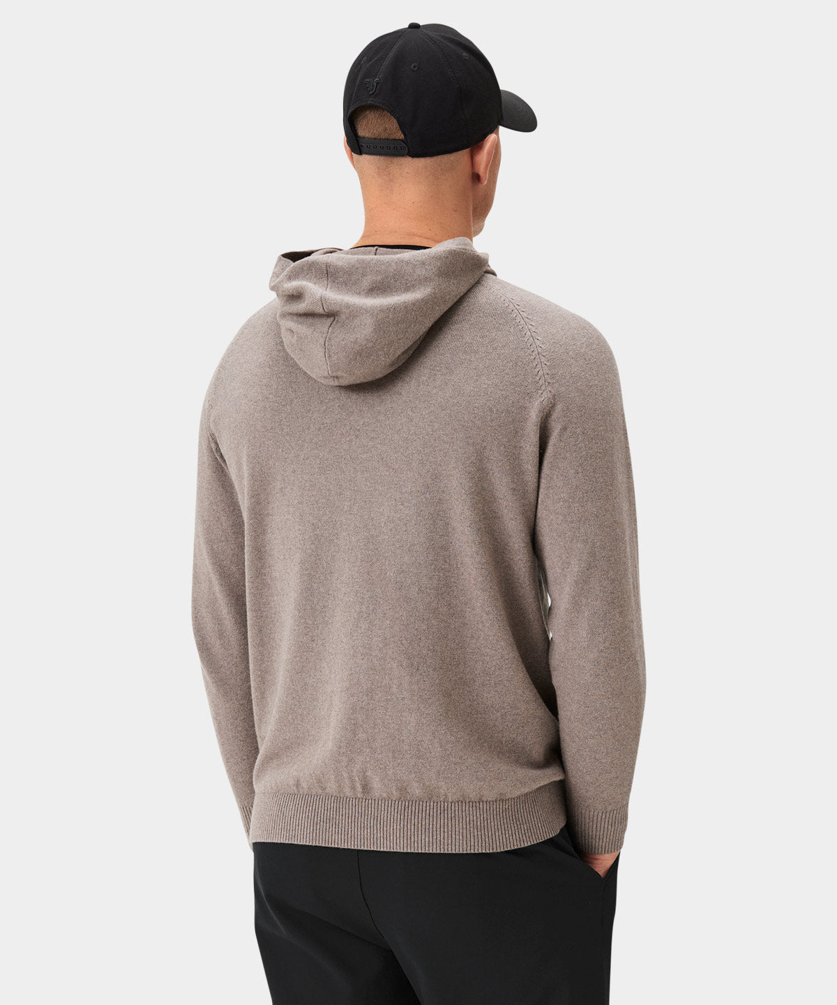 Brown Tech Knit Hoodie