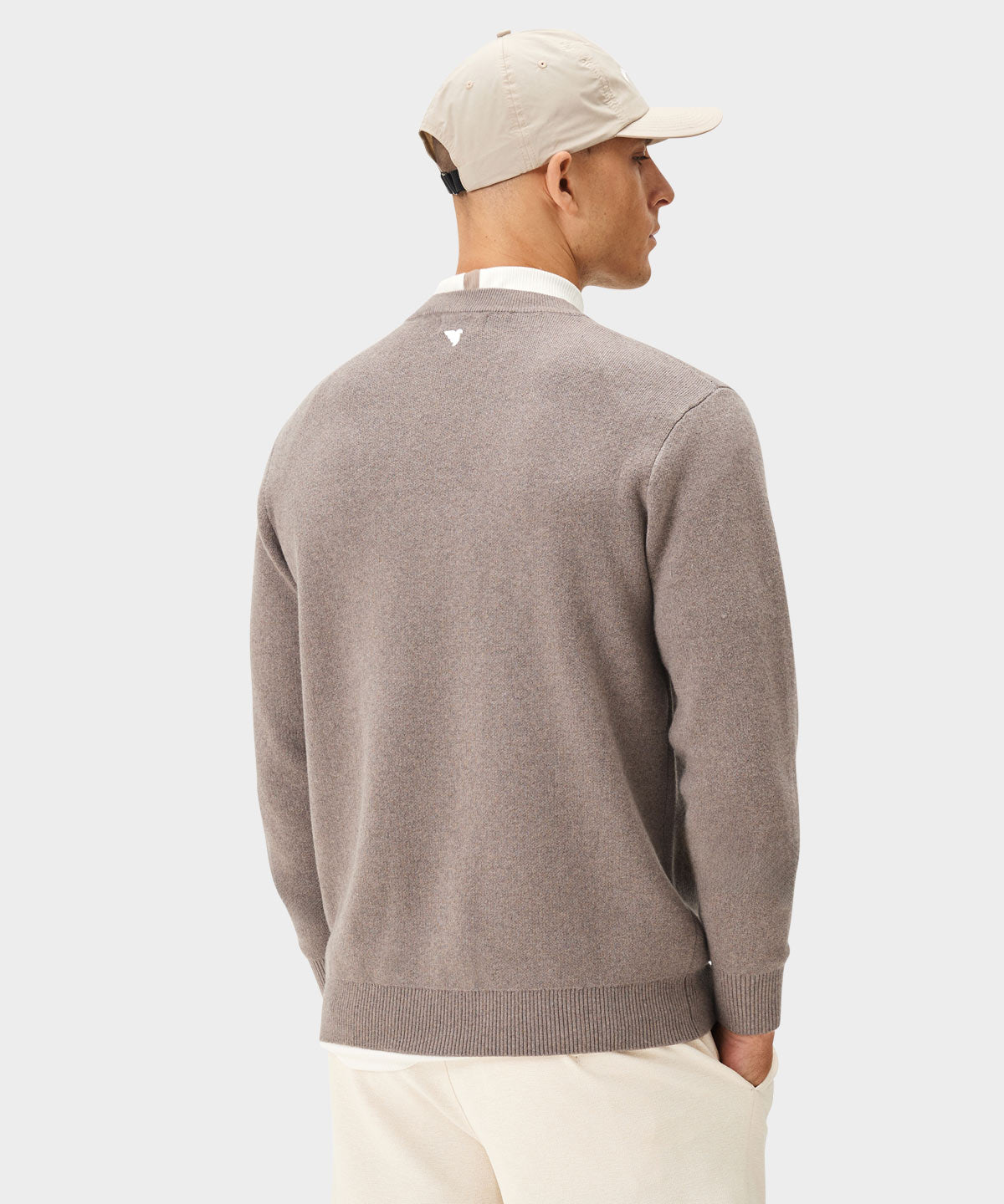 Brown Script Knit Crewneck Macade Golf