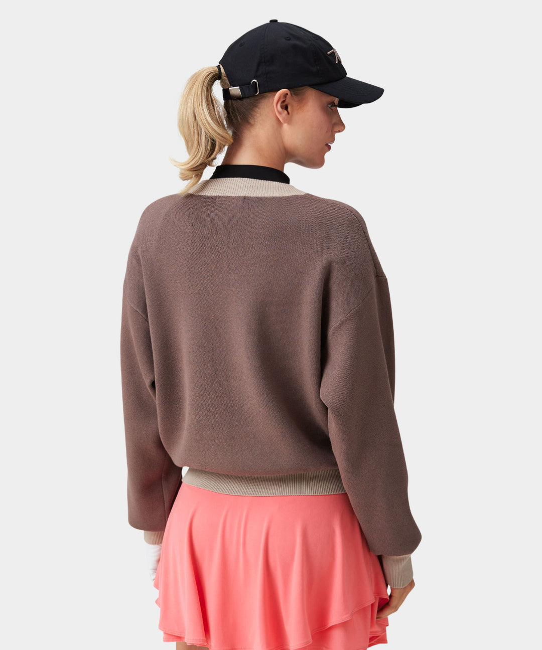 Taupe Oversized Knit Pullover Macade Golf
