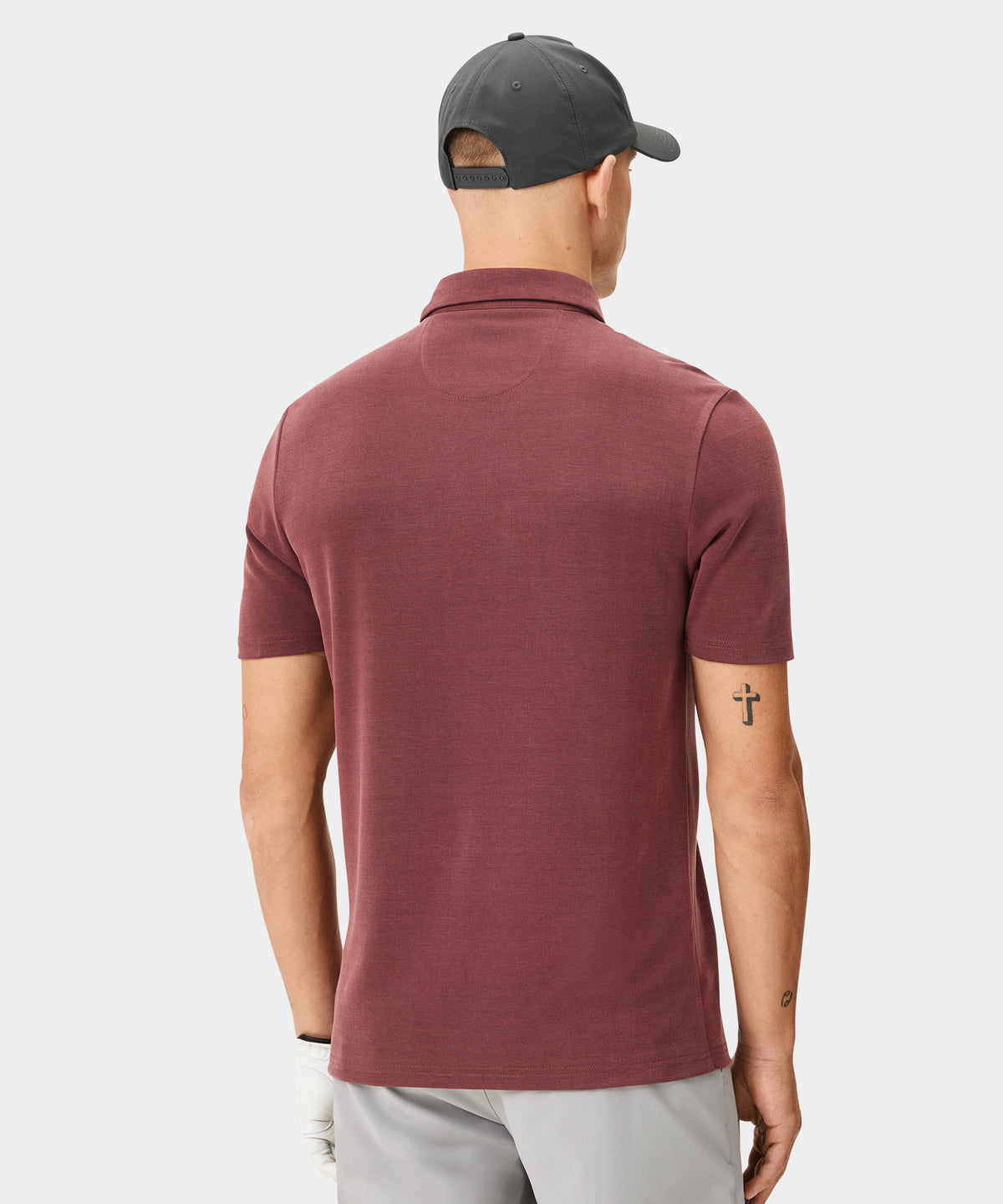 Washed Burgundy Players Polo Shirt Macade Golf