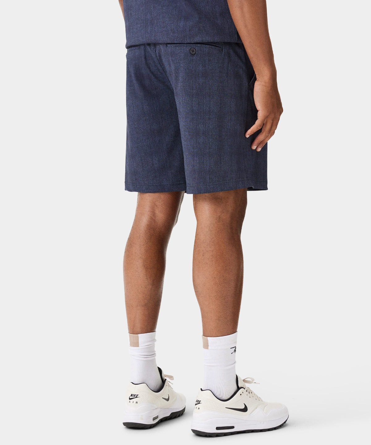 Dark Blue Pleated TX Players Shorts Macade Golf