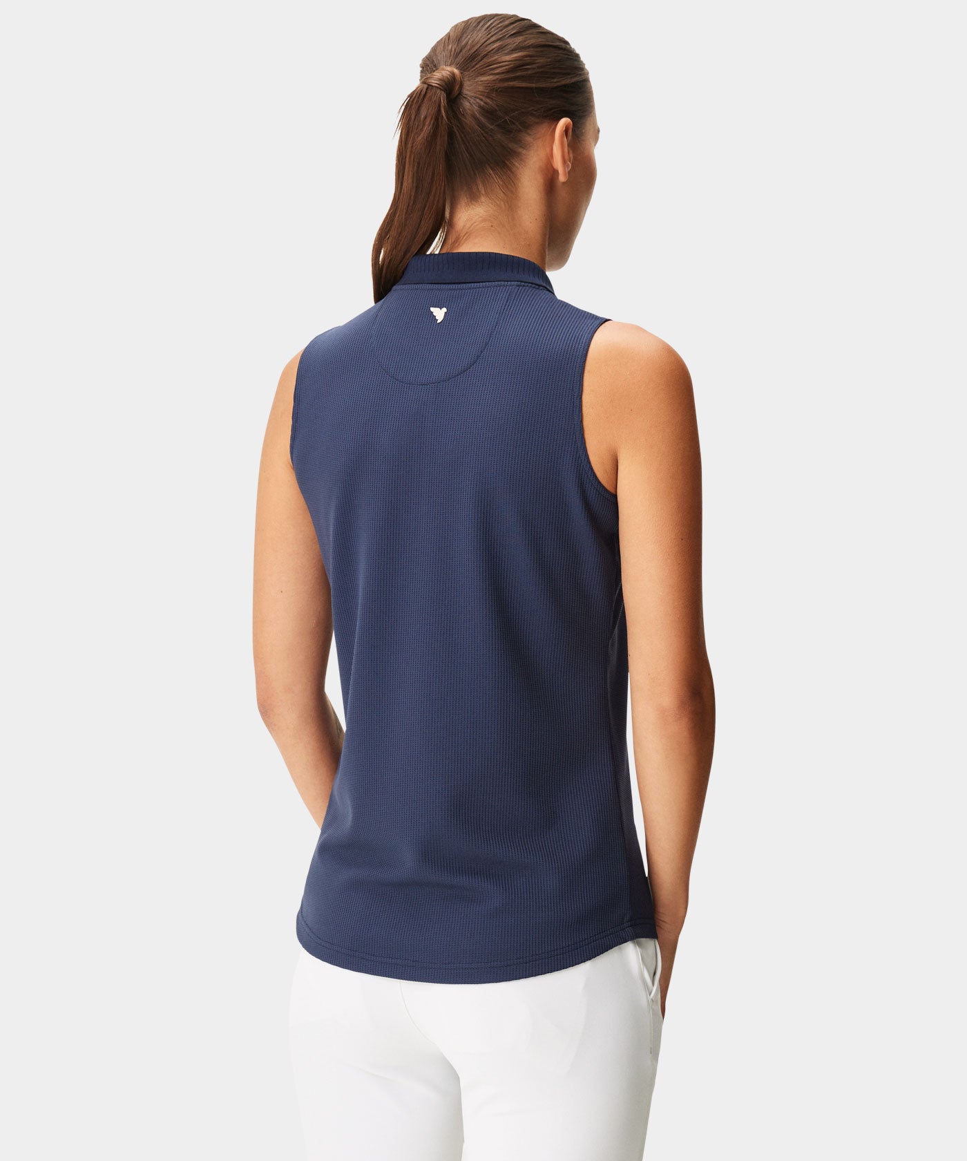 Navy Players Zip Sleeveless Shirt