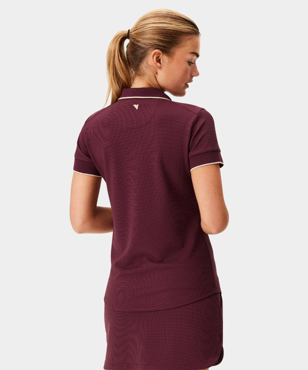 Burgundy Players GT Zip Polo Shirt Macade Golf