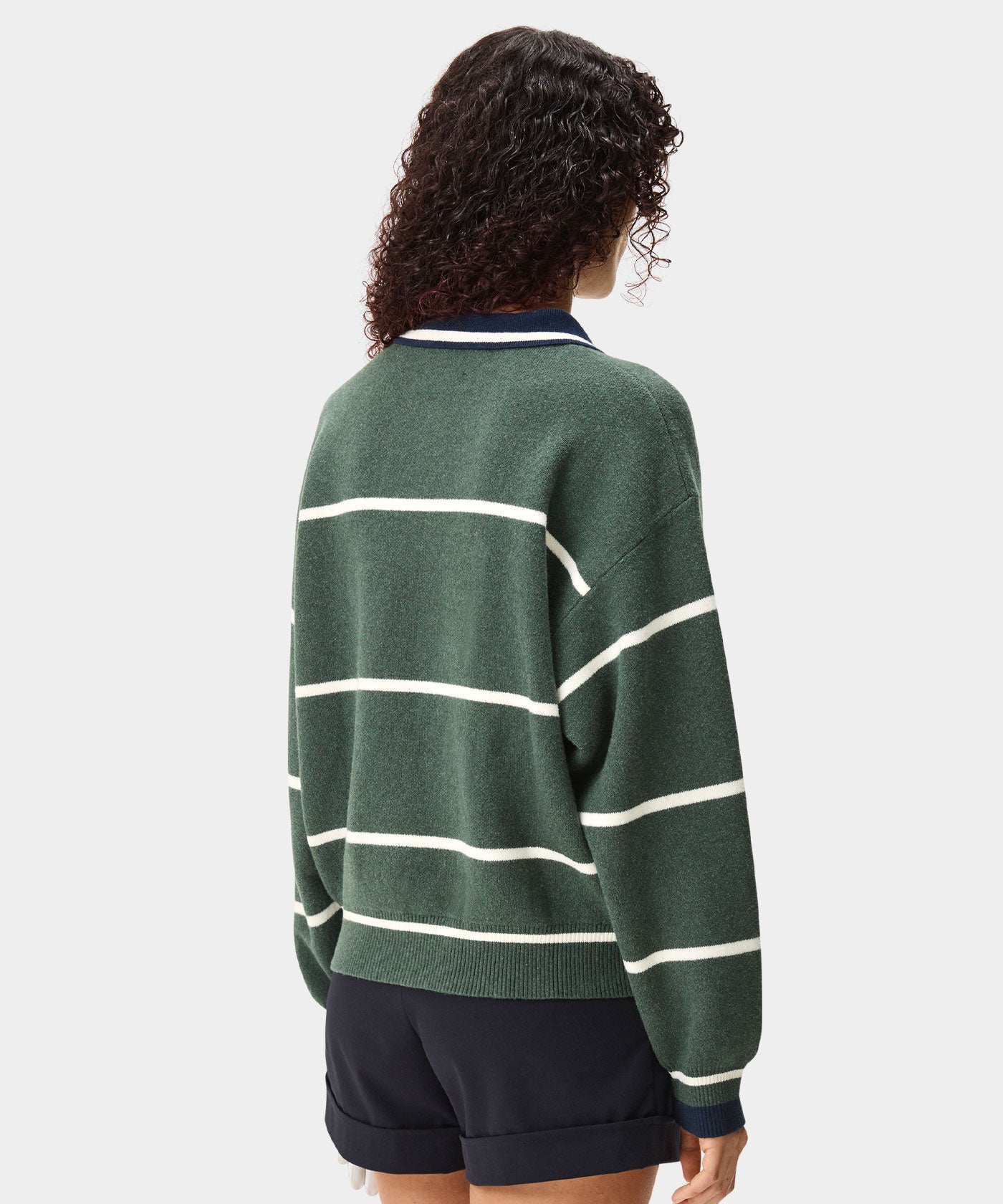 Green Club Knit Polo Sweater