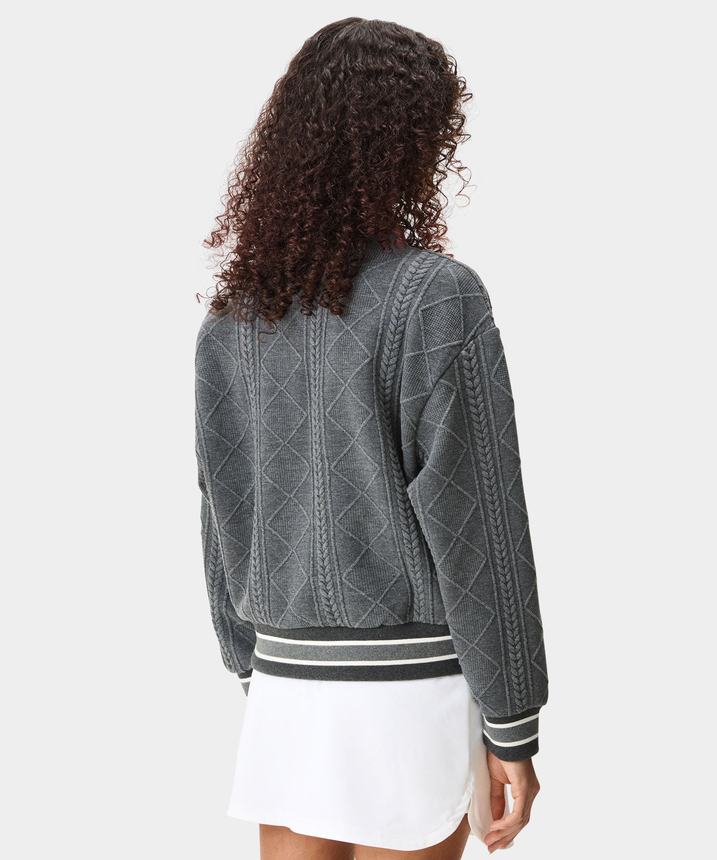 Grey TR Bomber Pullover