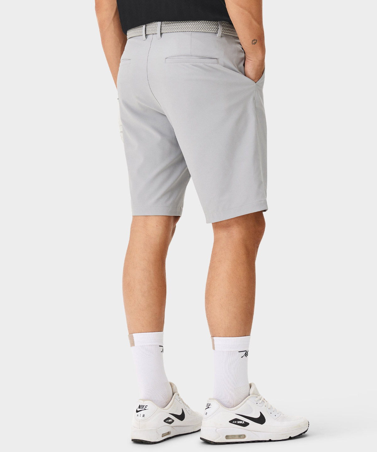 Light Grey Four-Way Stretch Shorts Macade Golf