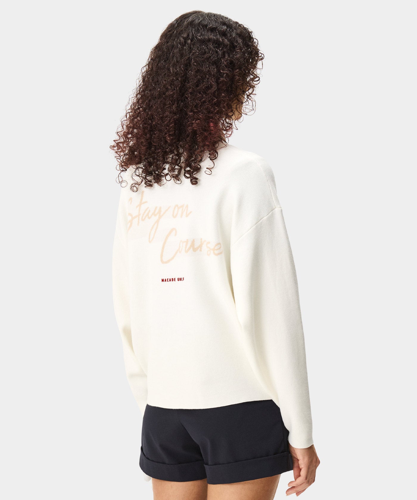 Ivory Oversized Intarsia Cardigan