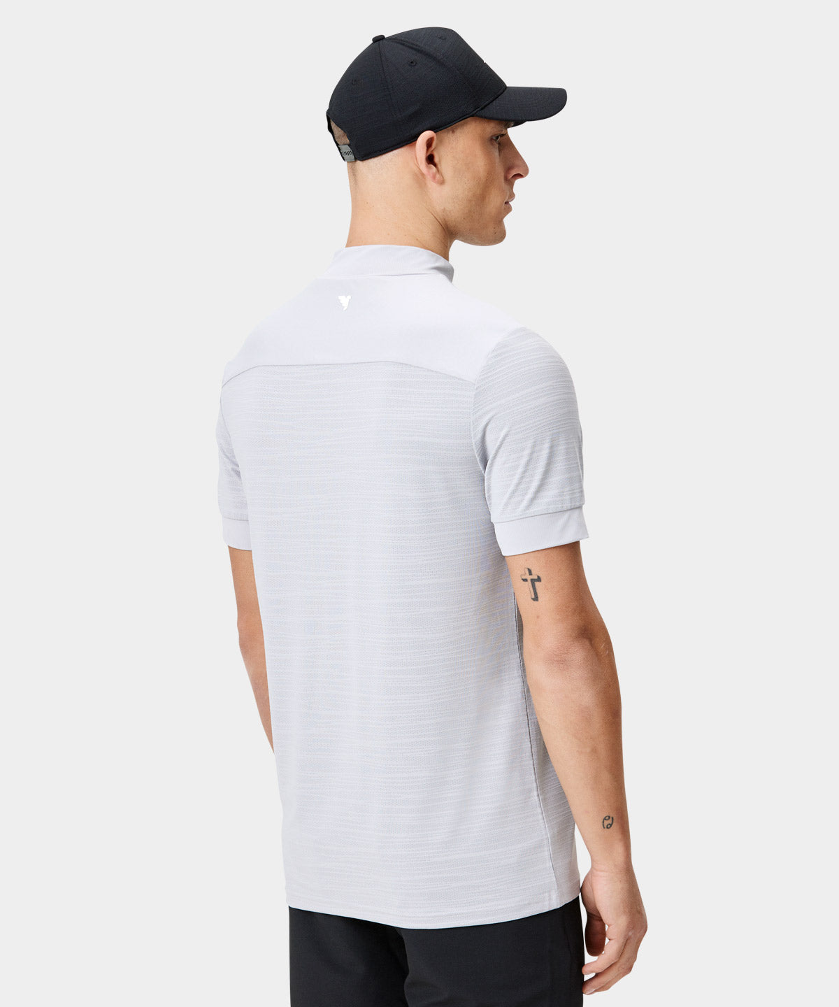 Light Grey Jupiter Mock Neck Tee Macade Golf