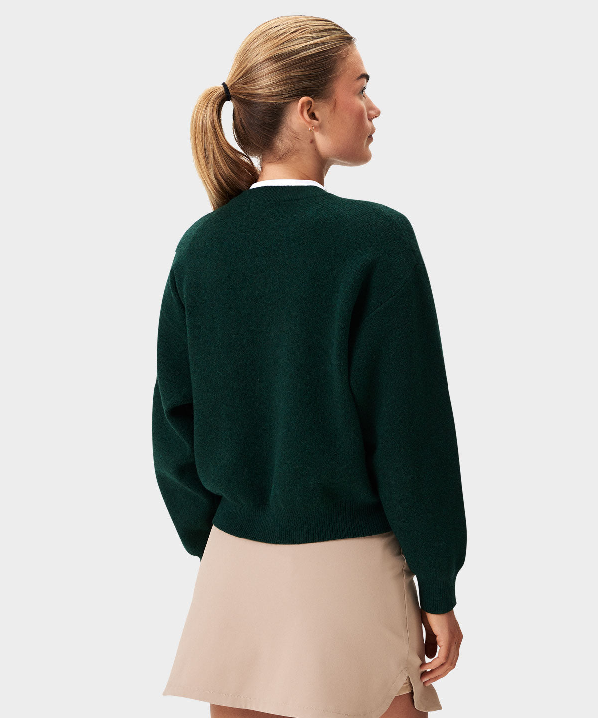 Green Script Oversized Knit Sweater Macade Golf