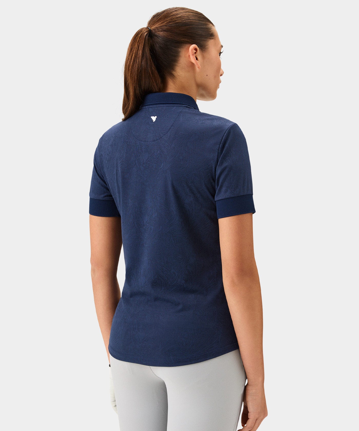 Lace Navy Paisley Zip Shirt