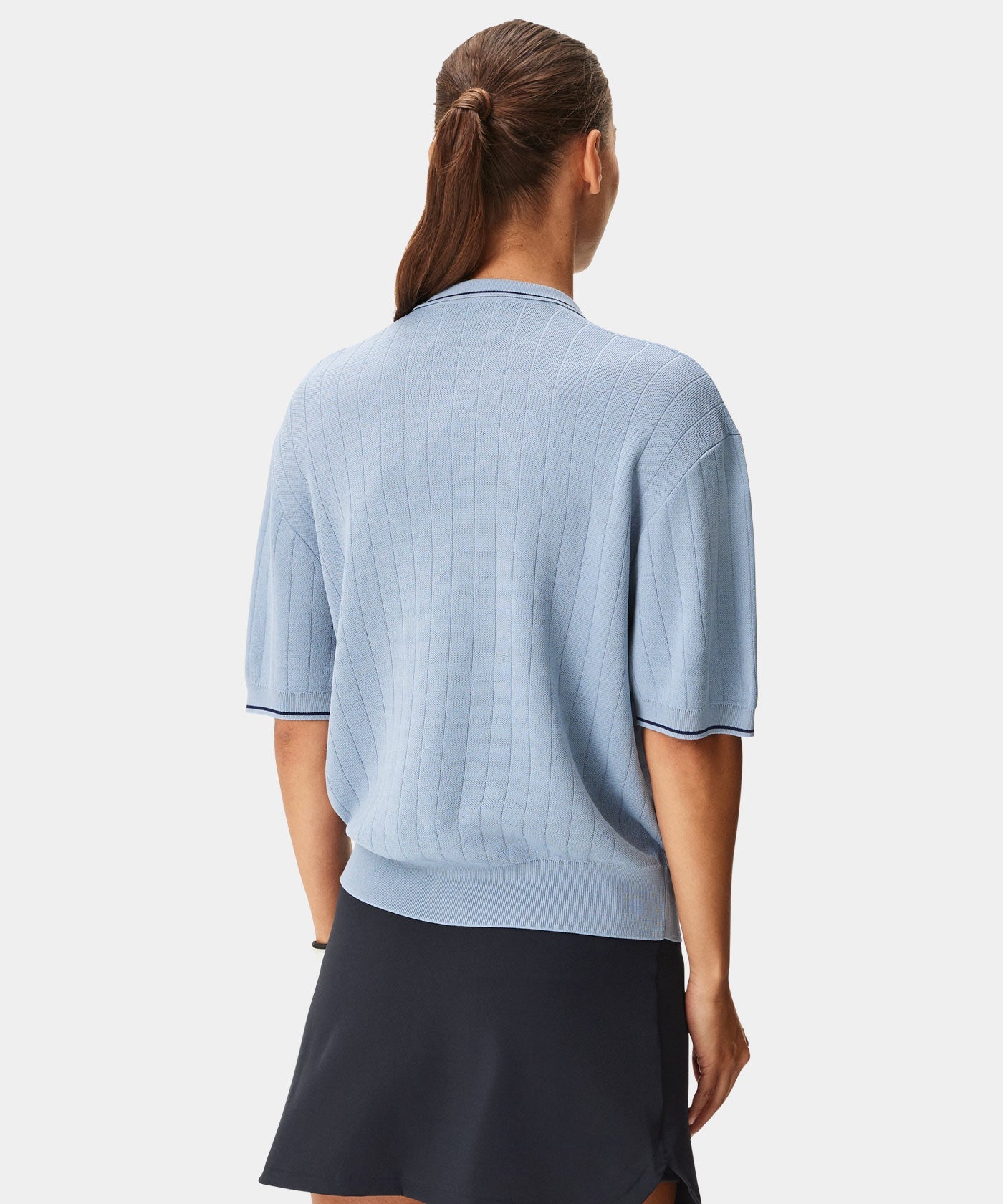Light Blue Range Knit Shirt Macade Golf