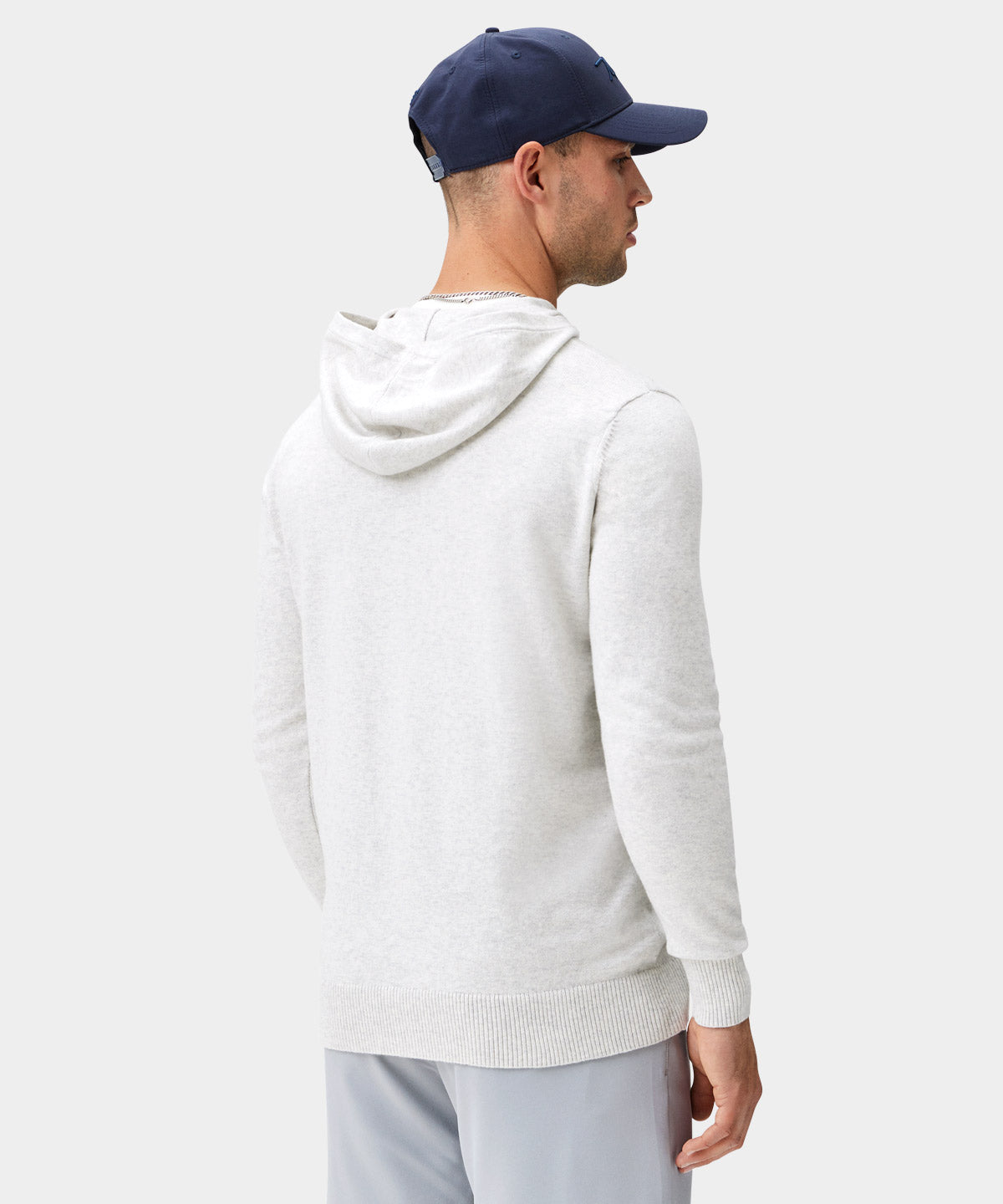 Light Grey Tech Knit Hoodie Macade Golf