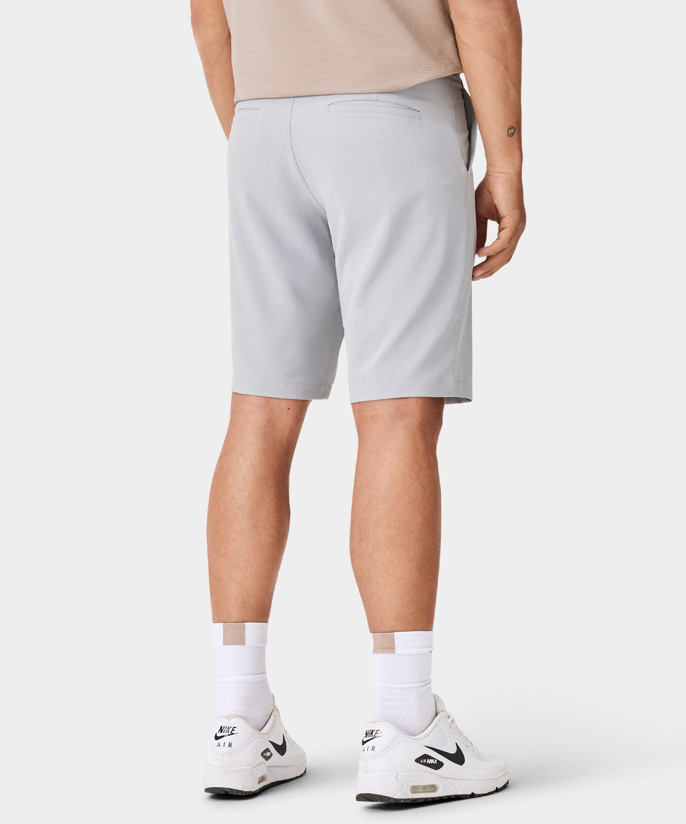 Light Grey Four-Way Stretch Shorts