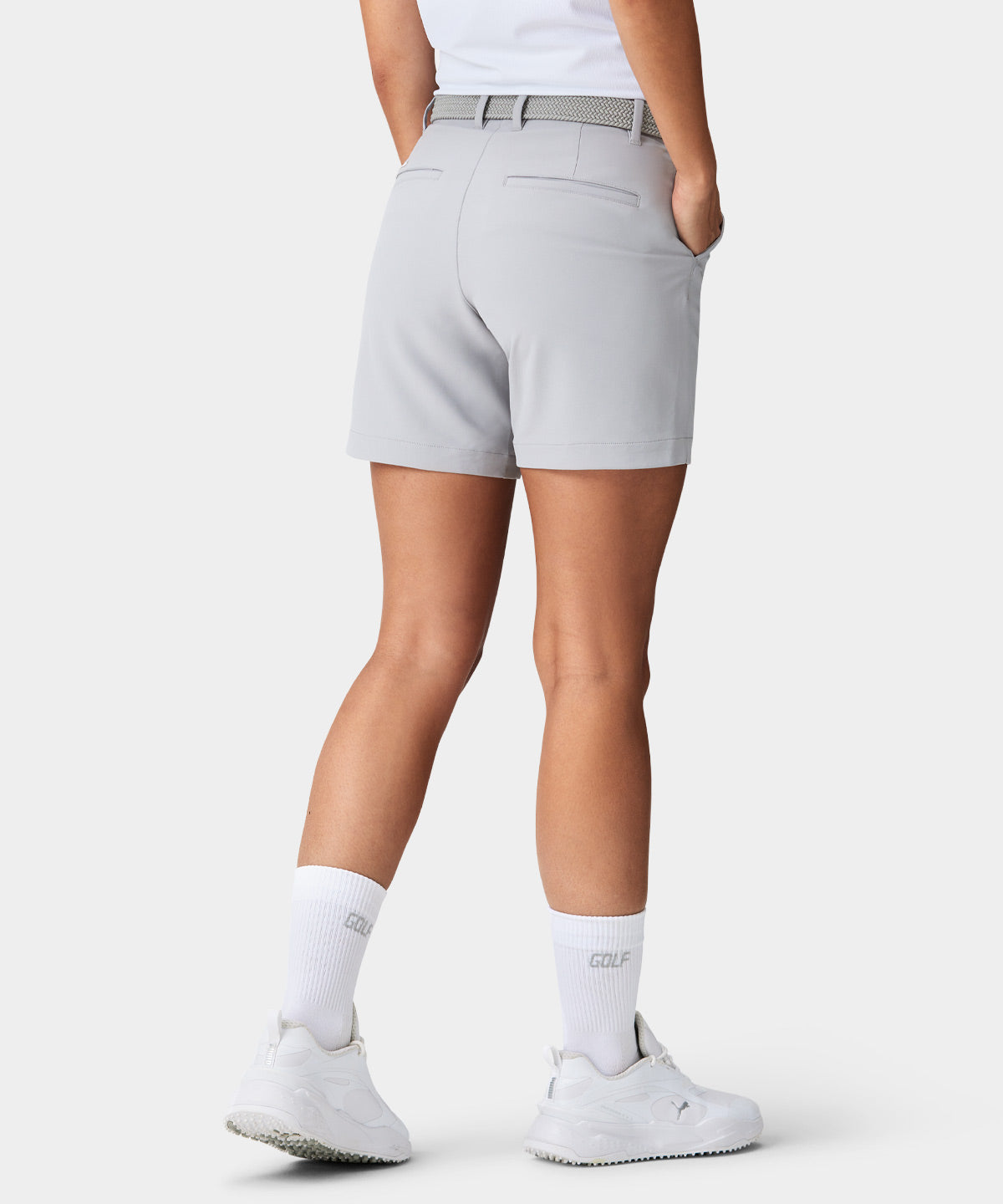 Light Grey Flex Shorts Macade Golf