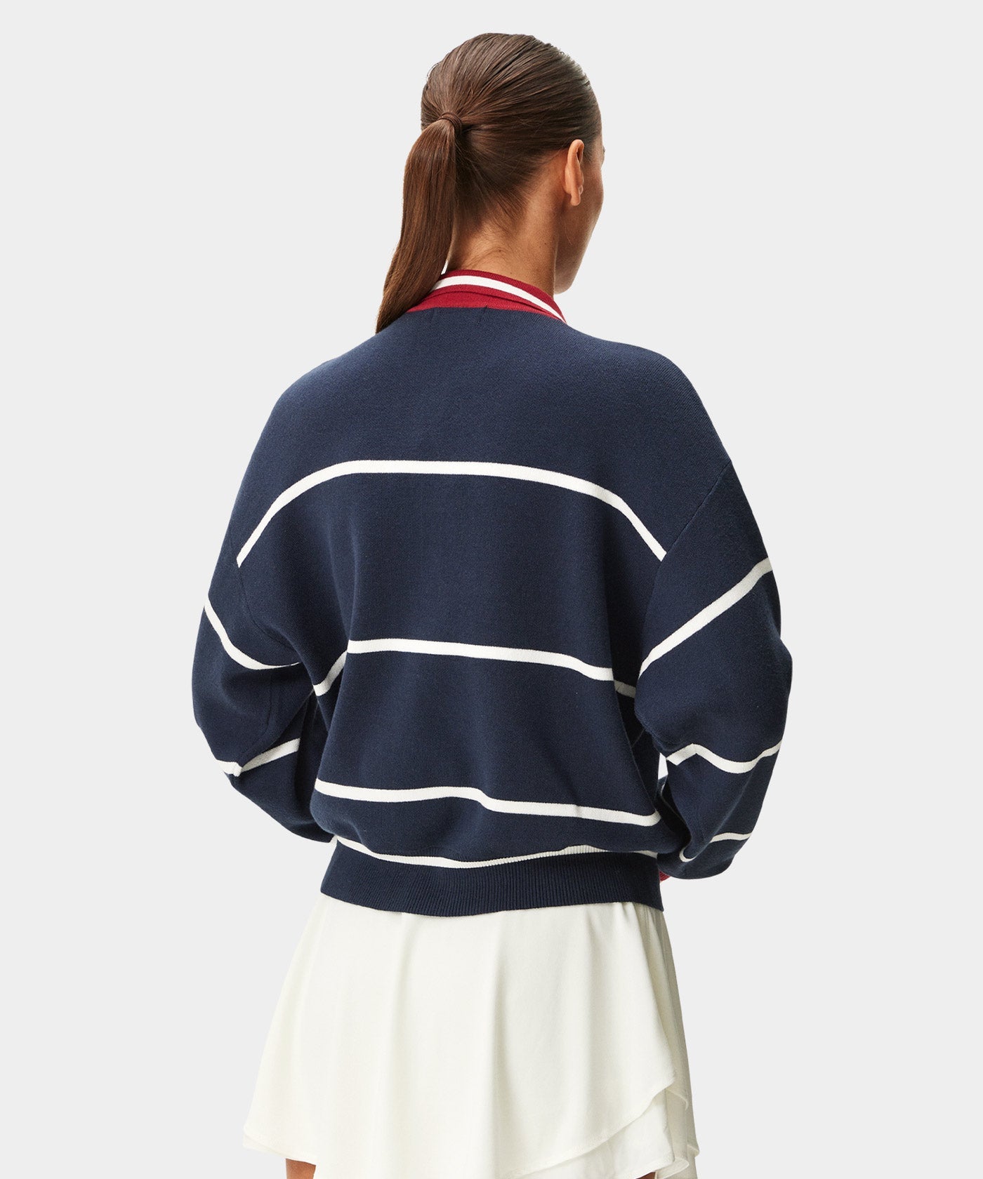 Blue Club Knit Polo Sweater Macade Golf