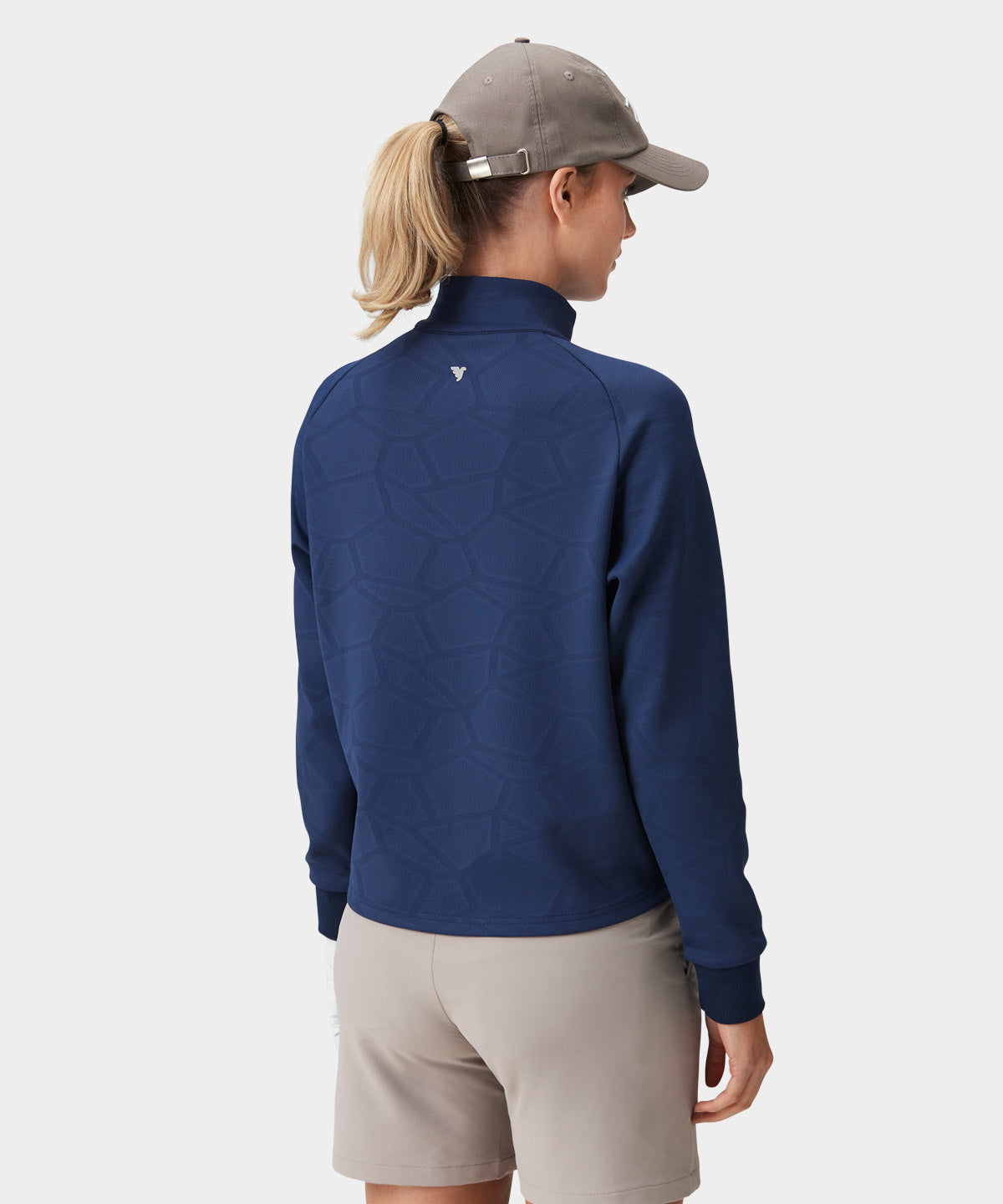 Dark Blue Tech Zip Sweater Macade Golf