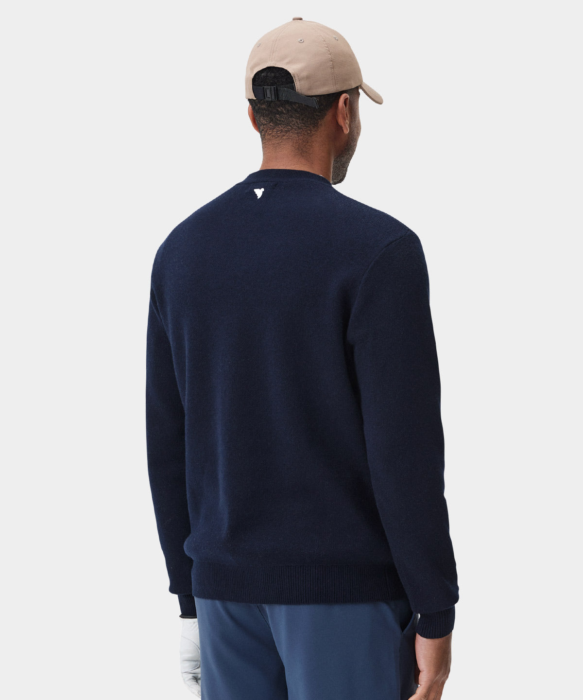 Navy Script Knit Crewneck