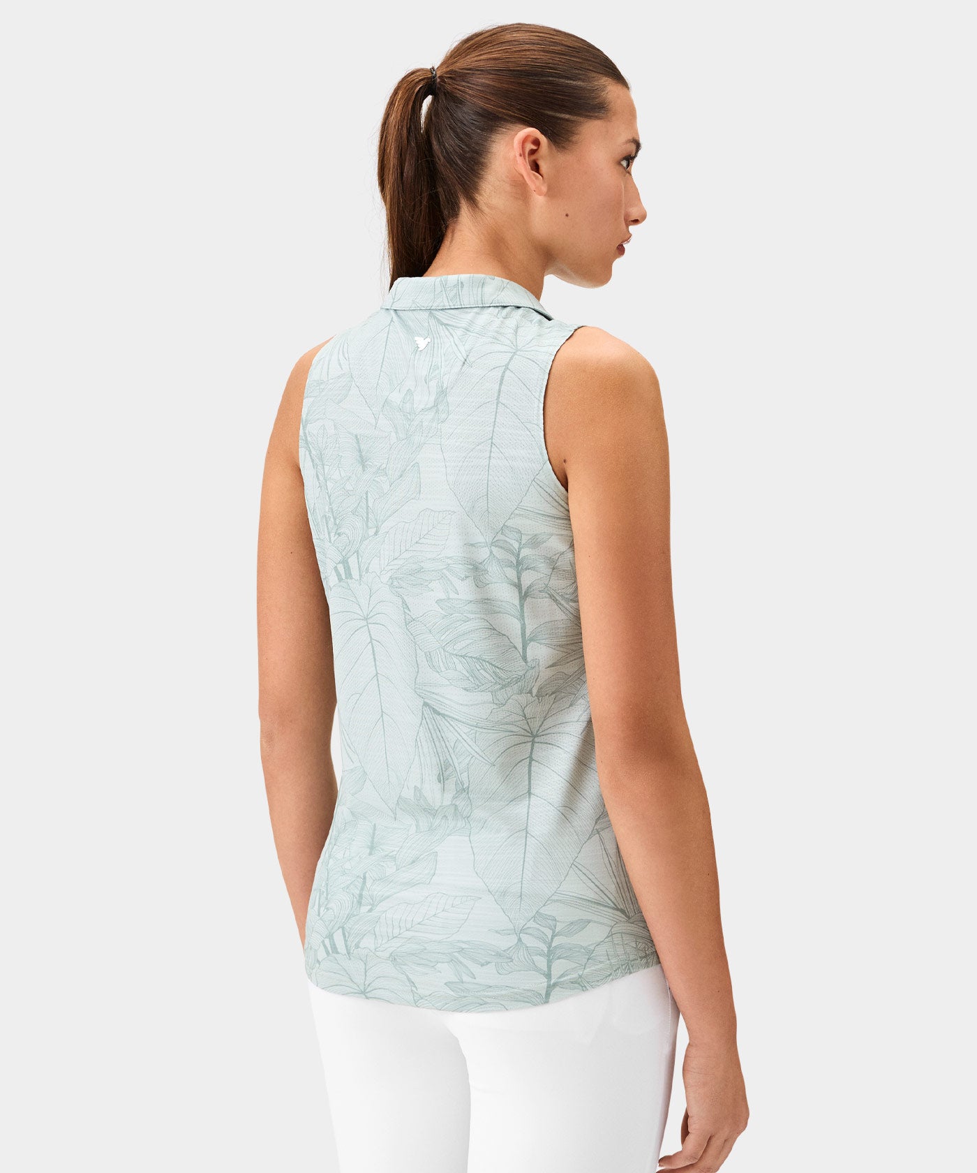 Paige Sleeveless Shirt - Green Palm