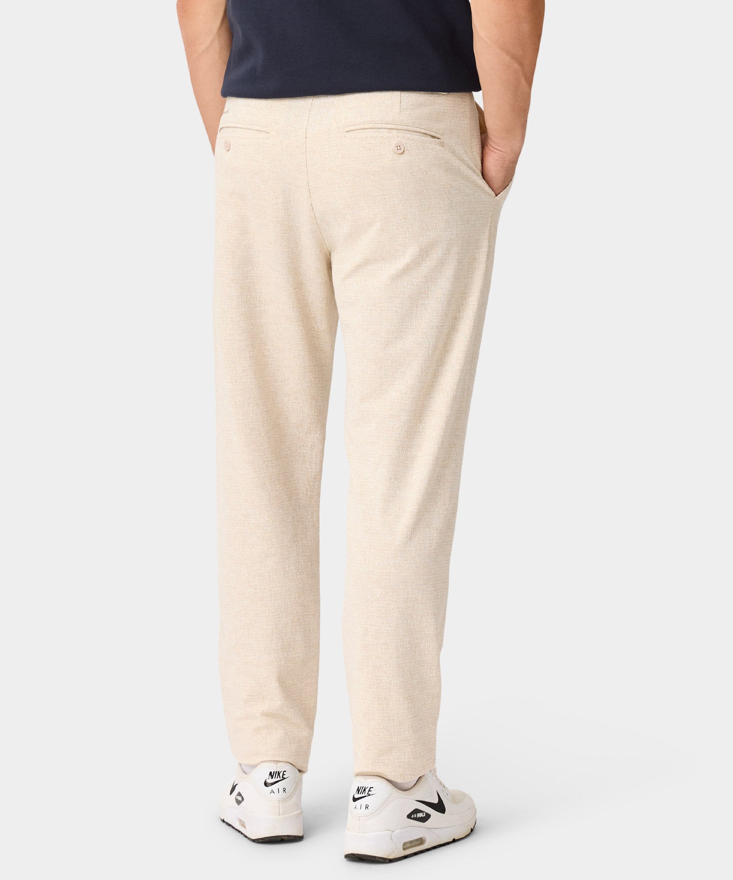 Ridgeweave Pleated Trousers - Sand