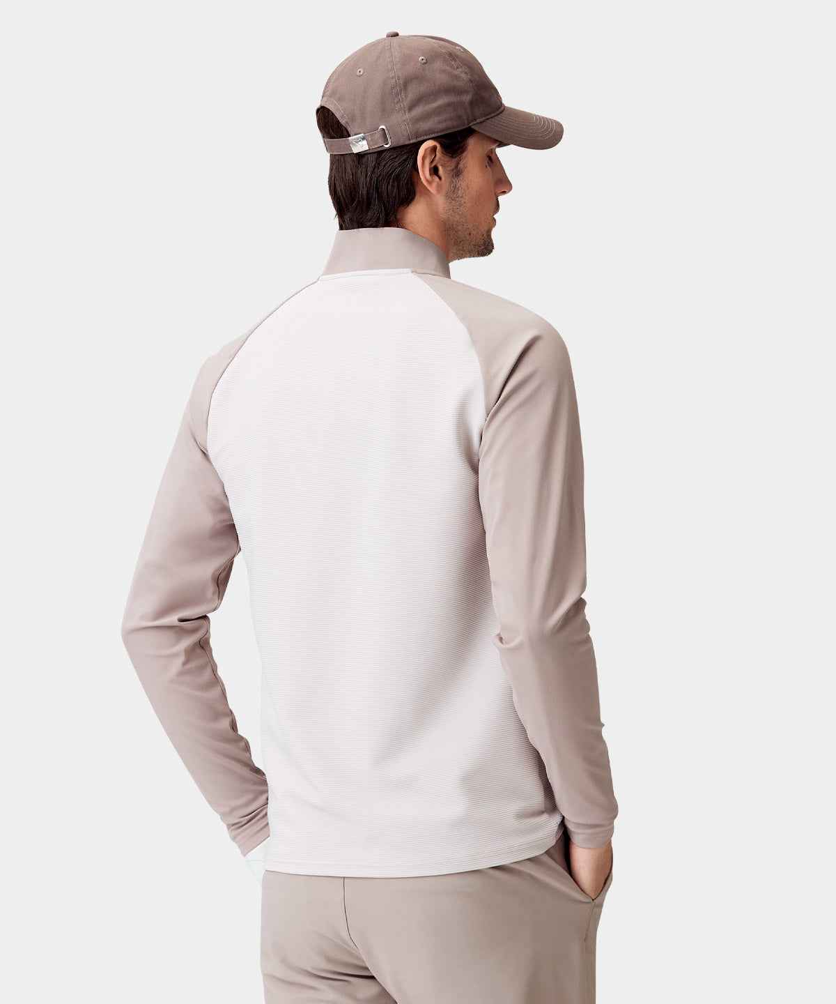 Tan Tech Bomber Zip Macade Golf