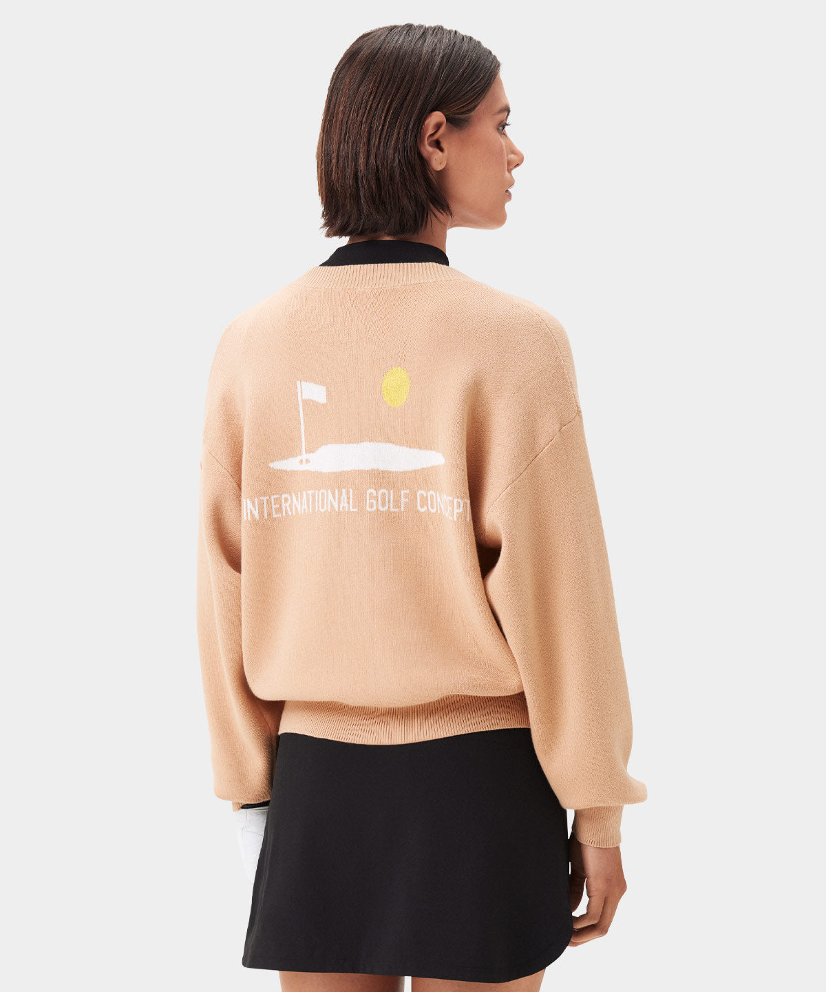 Tan Oversized Intarsia Sweater