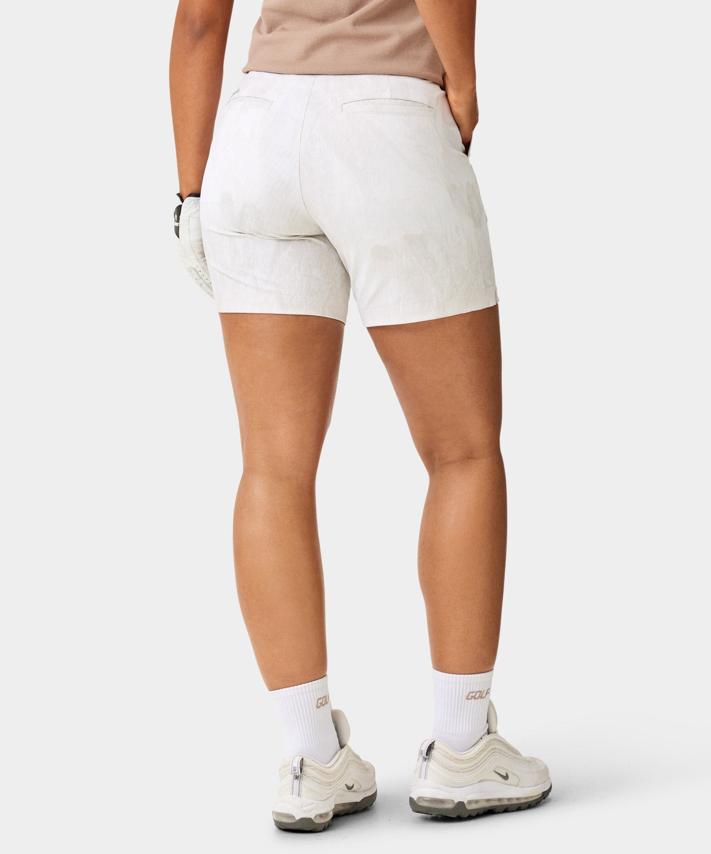 Beige Brush Flex Shorts