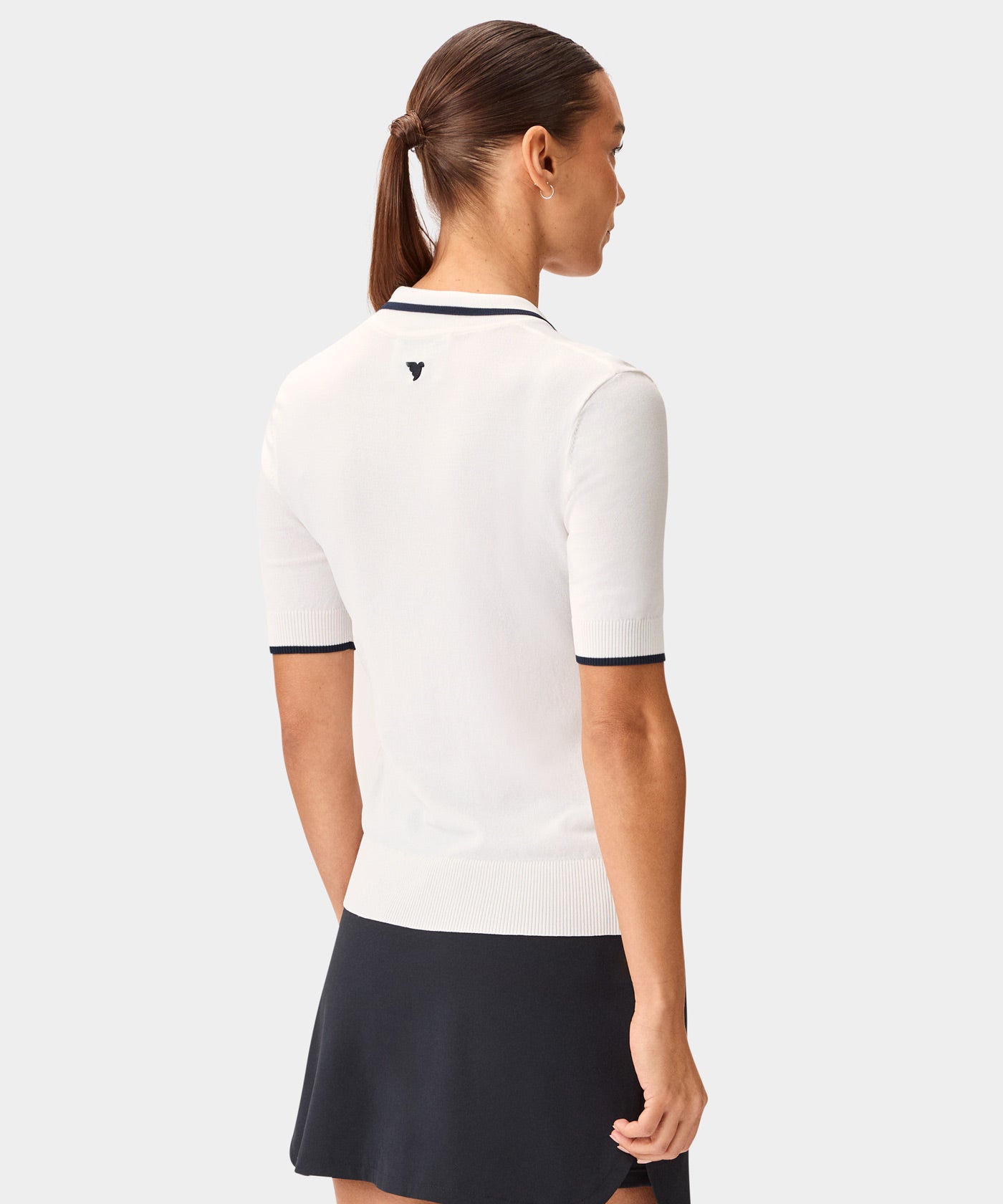 Vera White Cropped Polo